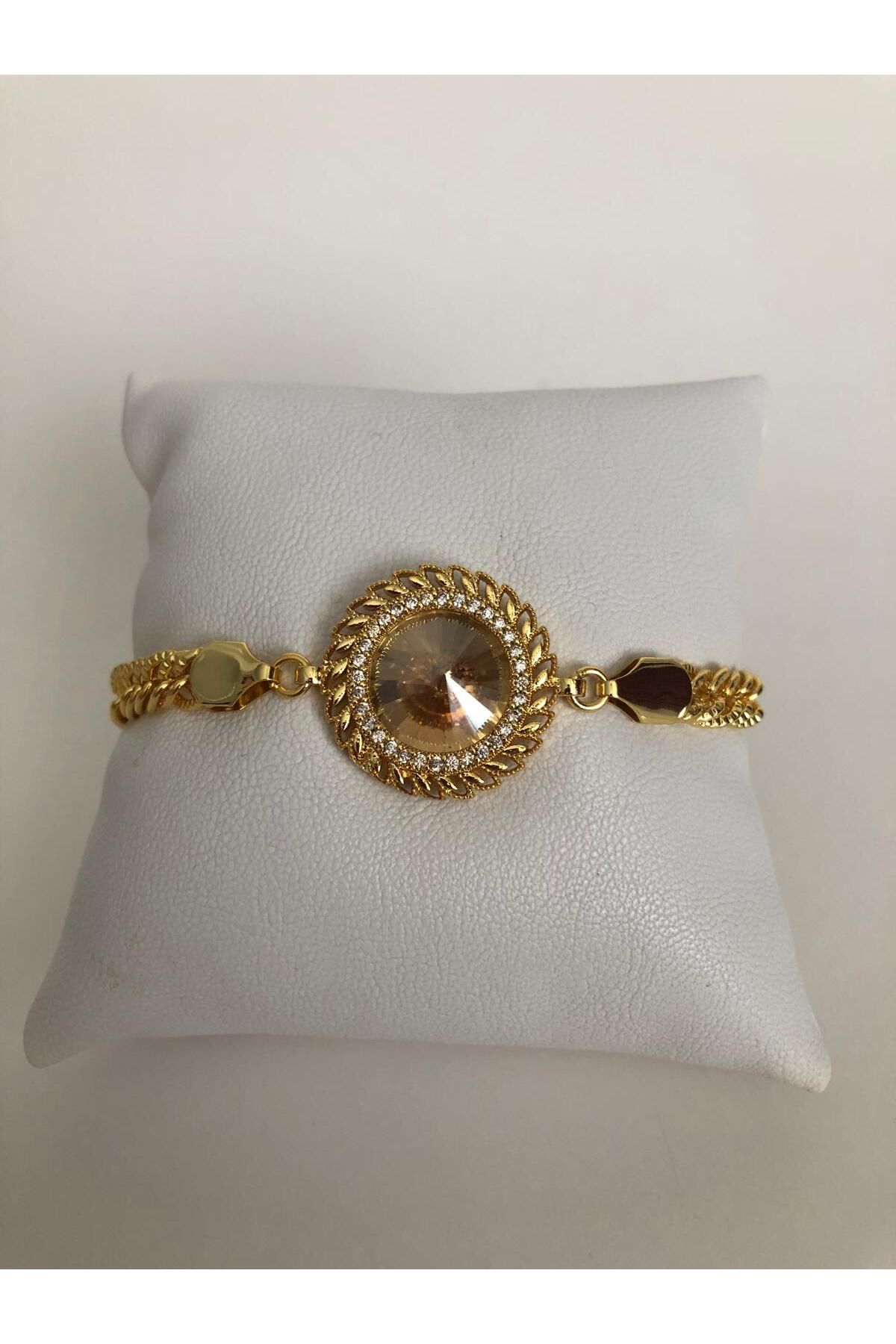 Judas Takı ARPA DESENLİ RİVOLİ KRİSTAL TAŞLI ÇERÇEVELİ BİLEKLİK