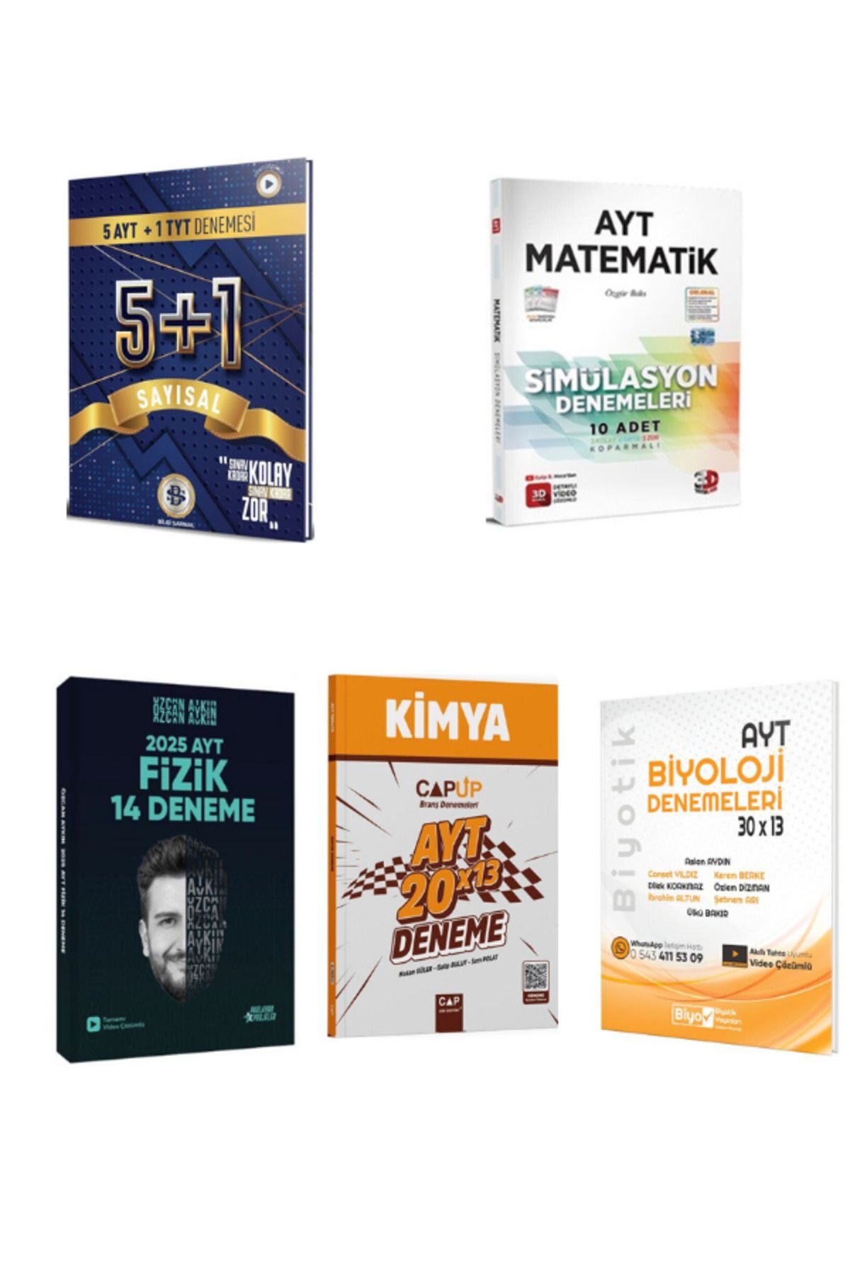 Miray Yayınları bilgi sarmal ayt sayısal 3d ayt mat özcan aykın ayt fizik çap kimya ve biyotik biyoloji deneme