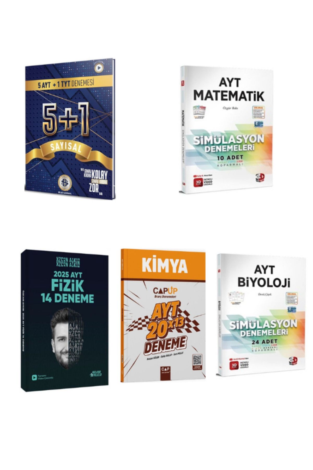 Miray Yayınları bilgi sarmal ayt sayısal 3d ayt mat özcan aykın ayt fizik çap kimya ve 3d biyoloji deneme