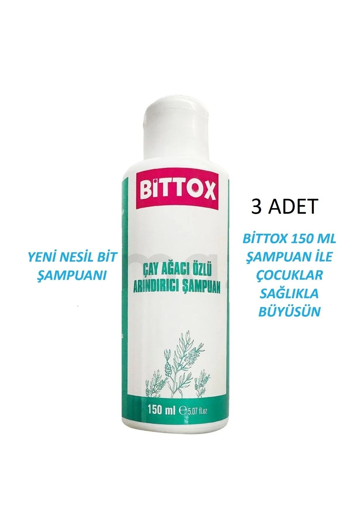Bittox 3 Kutu 150 ml Bit Ve Sirke Şampuanı. Saçları Yağdan Arındıran Aile Boyu Kullanılan Şampuan