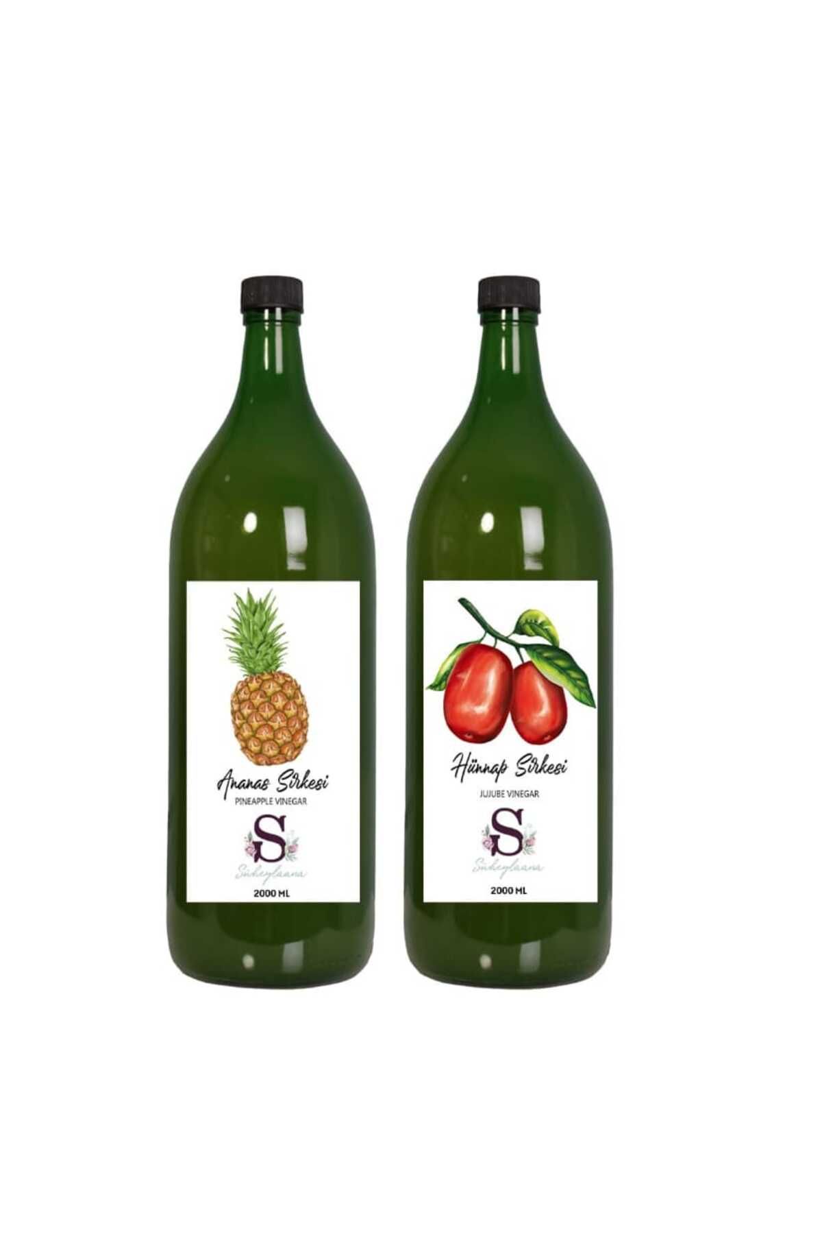 Süheylaana Doğal Ananas Sirkesi 2000 Ml - Doğal Hünnap Sirkesi 2000 Ml