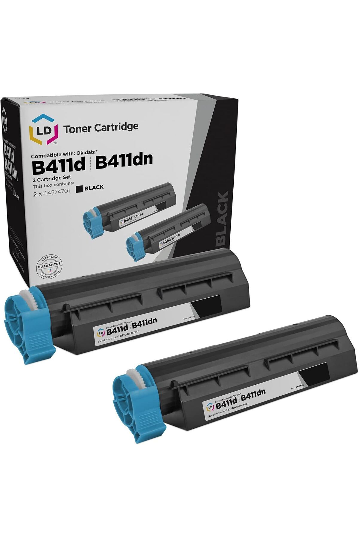 OKI Okidata 44574701 (Black, 2-Pack) for use in MB461 MFP, MB471, MB471W, B411d, B411dn, B431d, B431dn