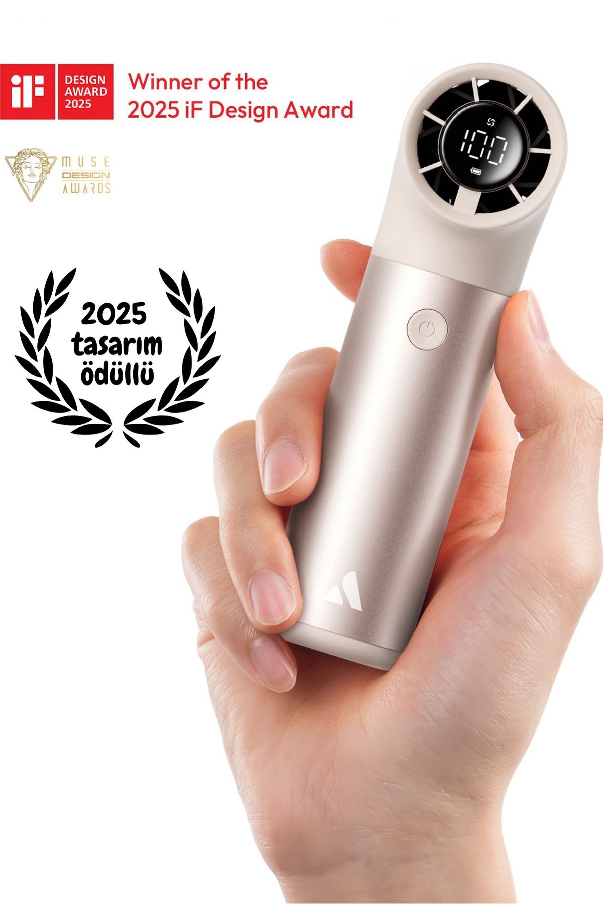 Aecooly Portatif Soğutucu El Fanı Aecooly PH01 Aero Pro Serisi Dijital LED Göstergeli Gold