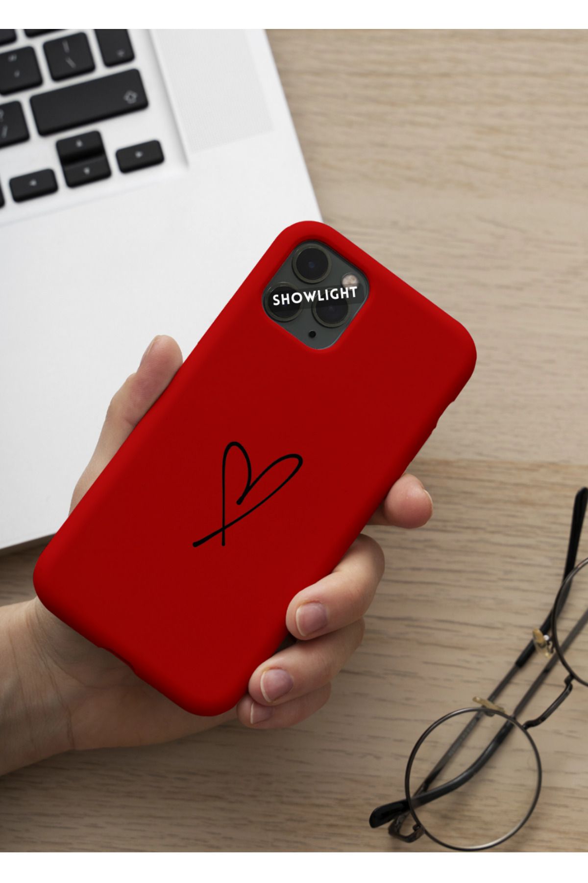 SHOWLIGHT İphone 8 Uyumlu Kalp Seri Basic Premium Telefon Kılıfı