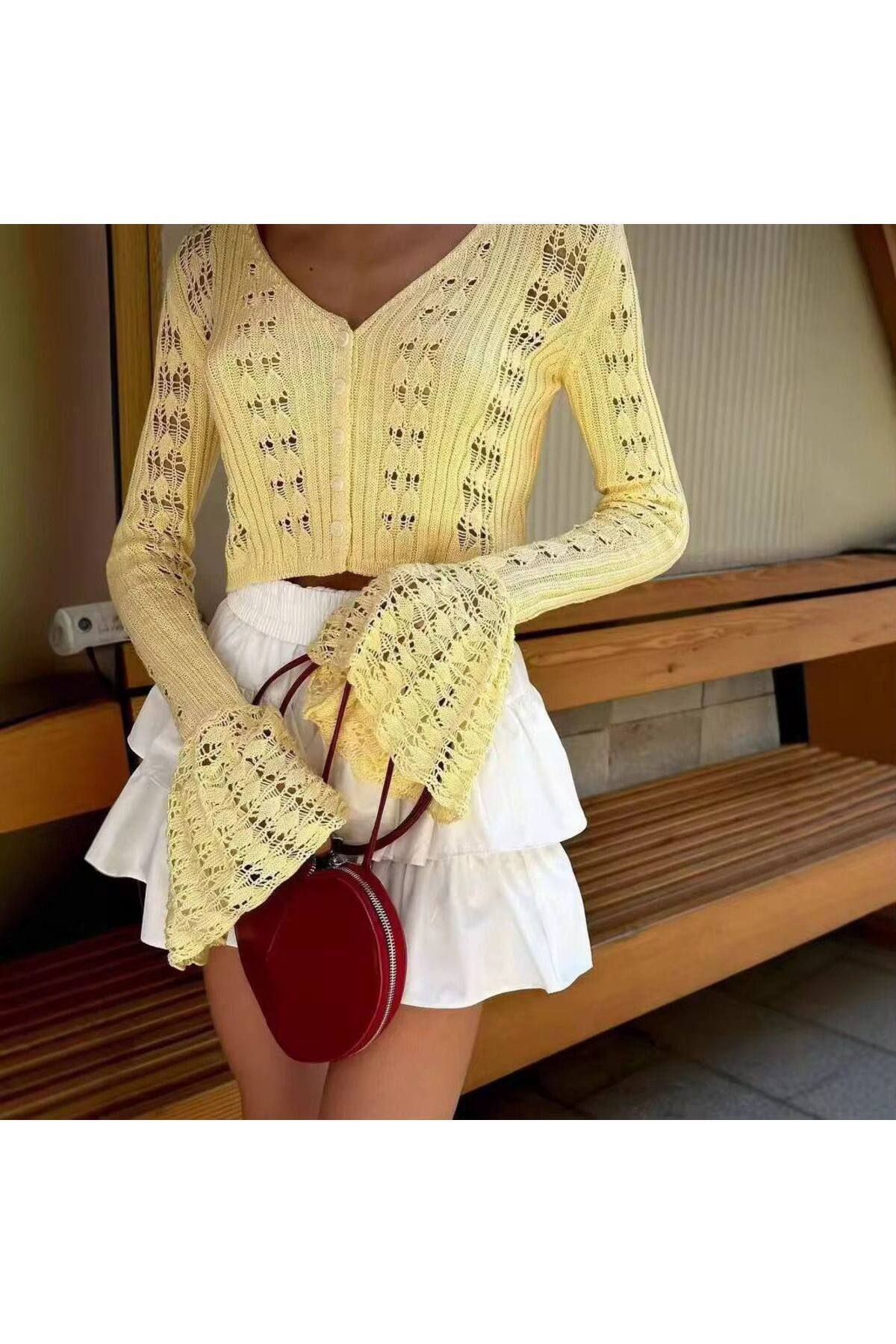 Abalı Yeni sezon _ % 100 Cotton Ajurlu yazlık ,yumuşak hırka ,Alhawi model.