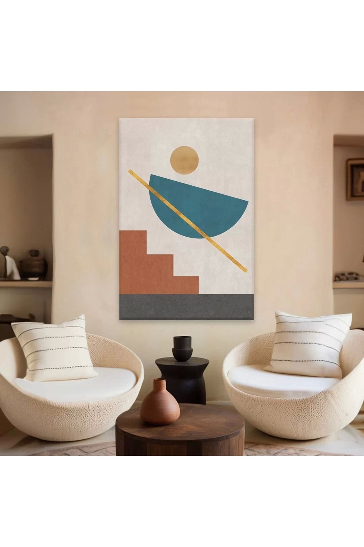 VOGLOO Geometrik Simetri Kanvas Tablo