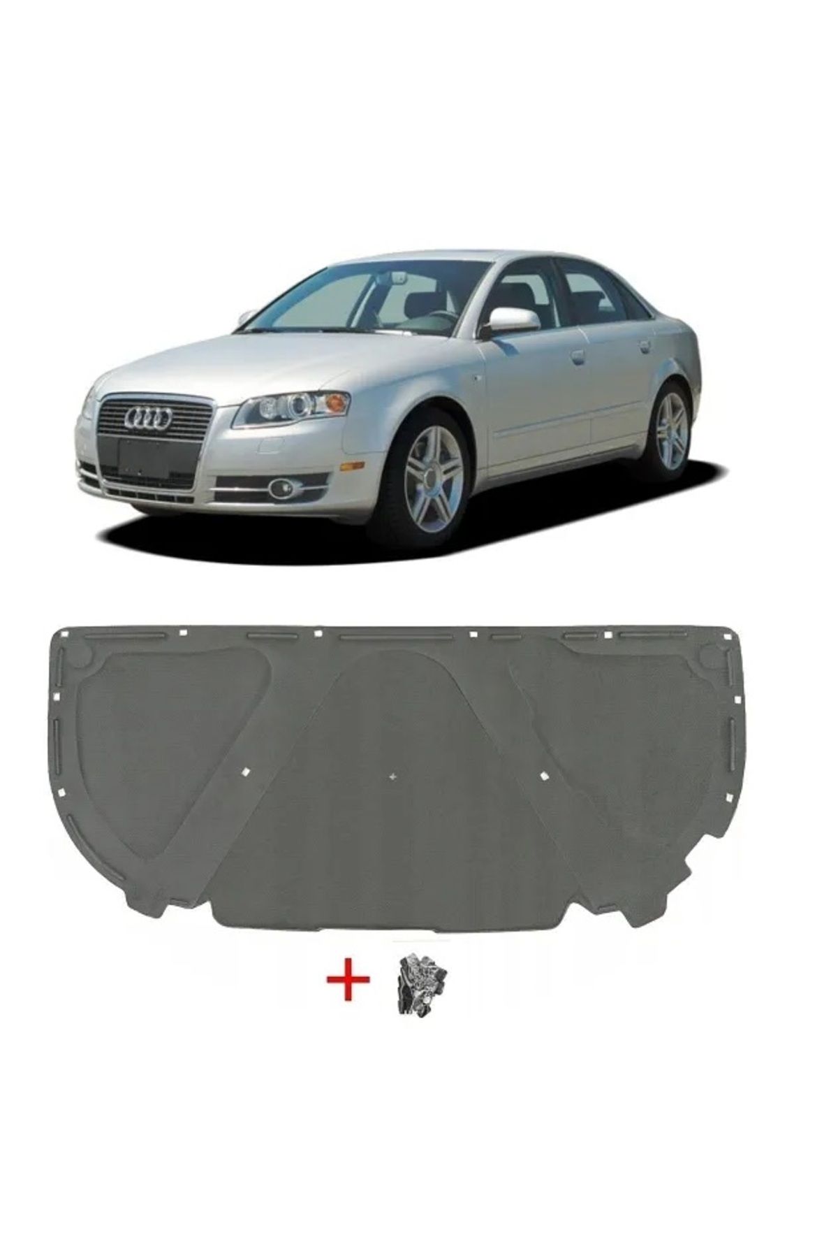 PARCAWORLD MOTOR KAPUT KEÇESİ KLİPSLİ 1.Kalite-AUDİ A4 2005-2008