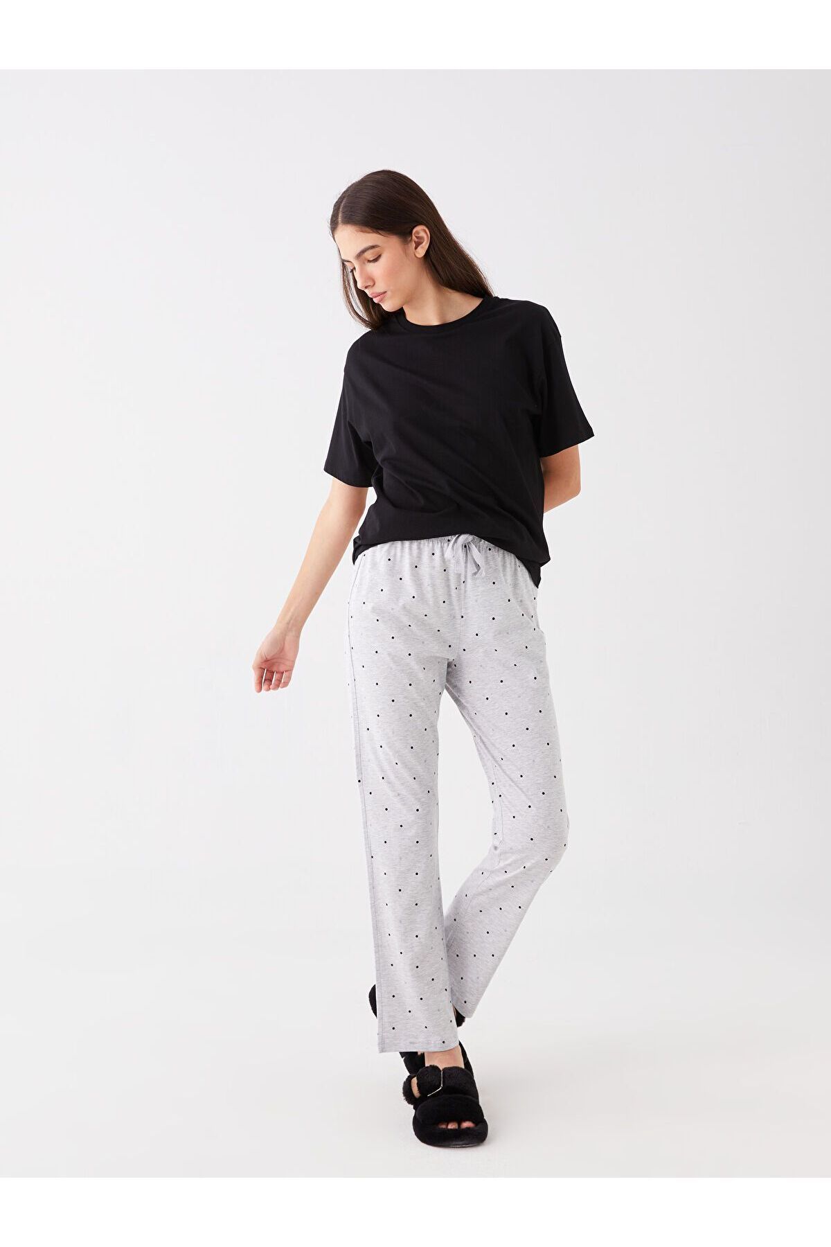 LC Waikiki Beli Lastikli Puantiyeli Kadın Pijama Altı