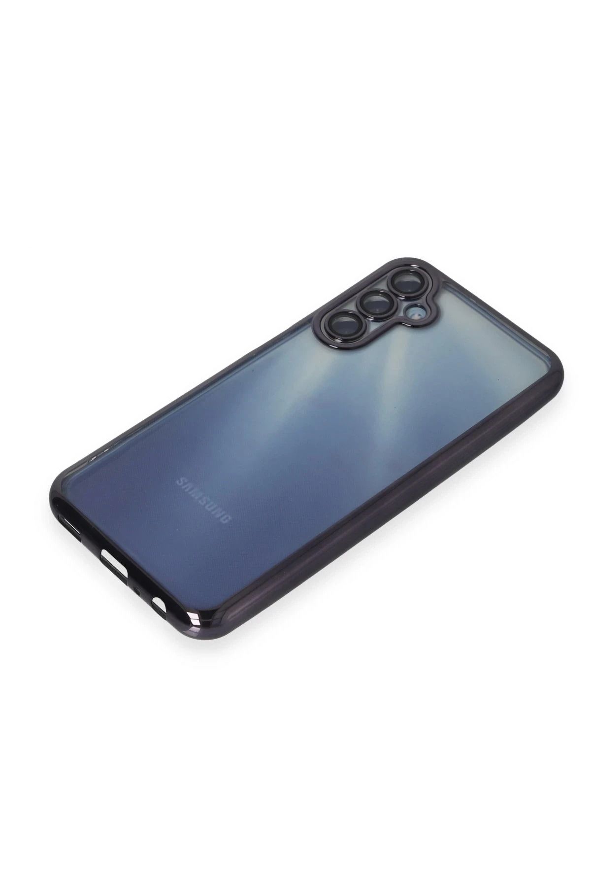 NewFace Samsung Galaxy A15 4G Kılıf Lensli Silikon - Mor INSLM