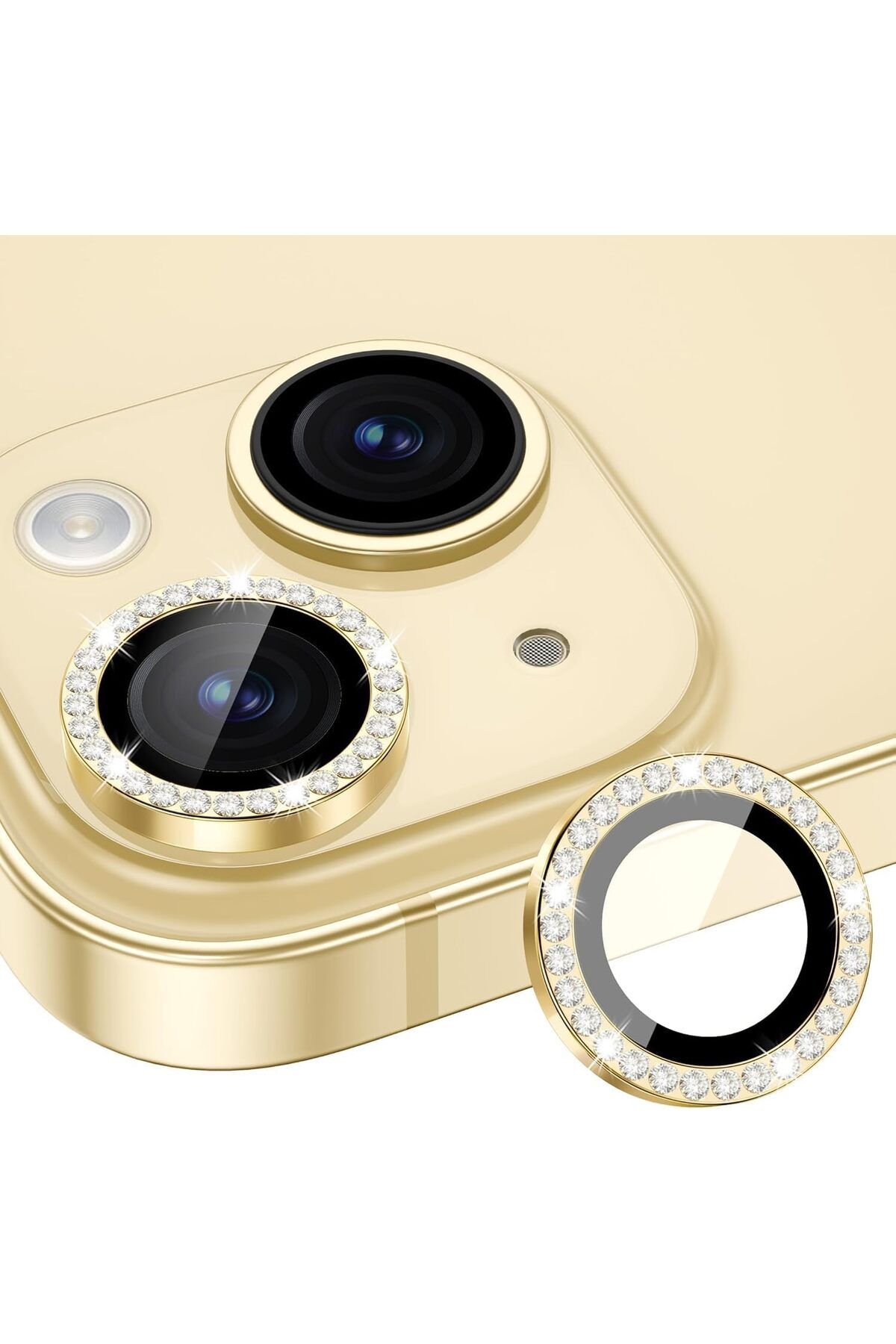 EVAX-(عدسة حجرية) واقي عدسة الكاميرا ستون المتوافق مع هاتف Iphone 14 / 14 Plus 1