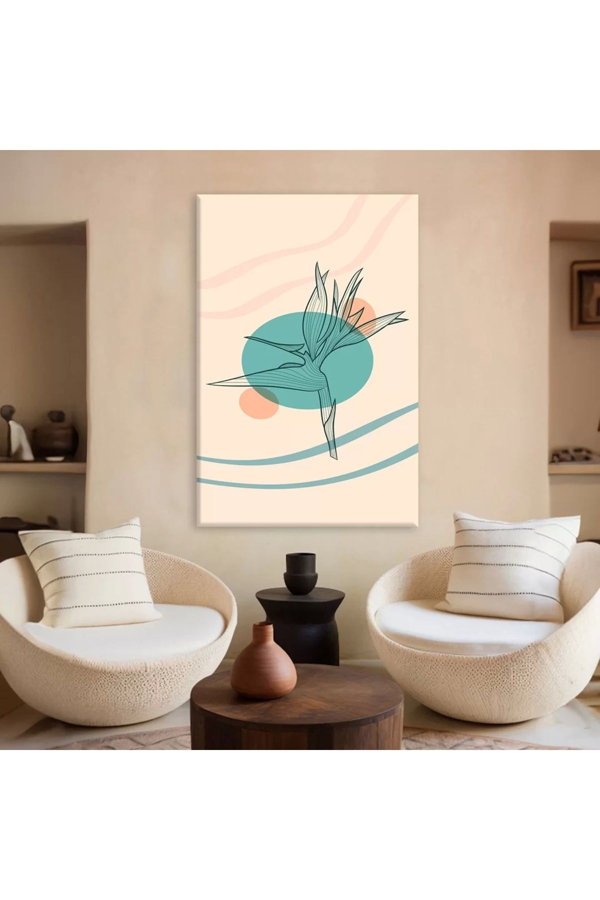 VOGLOO Minimal Art Çizgili Kanvas Tablo