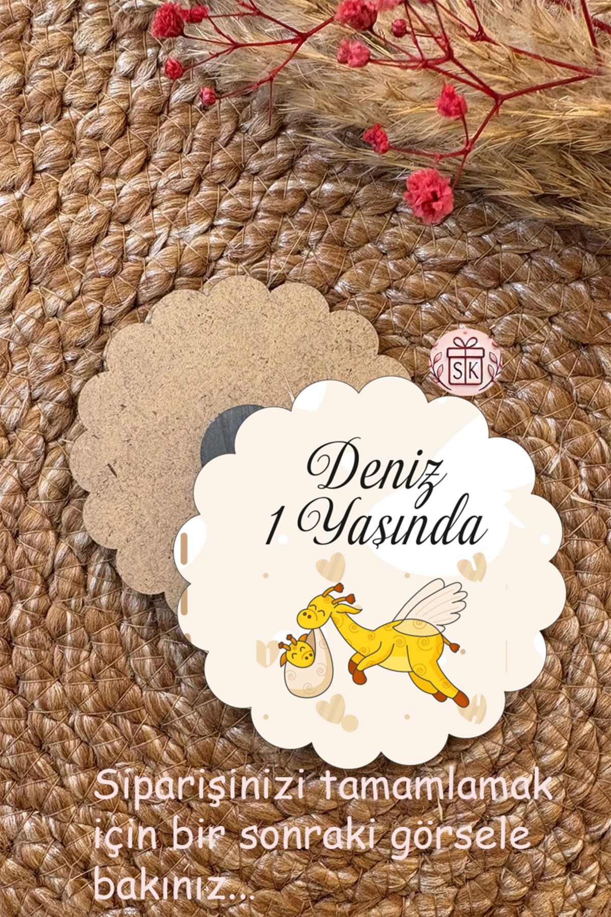 SK Gift Figürlü Ahşap Bebek Magnet Doğum Günü Hediyeliği Baby Shower Yenidoğan Magnet 35 Adet