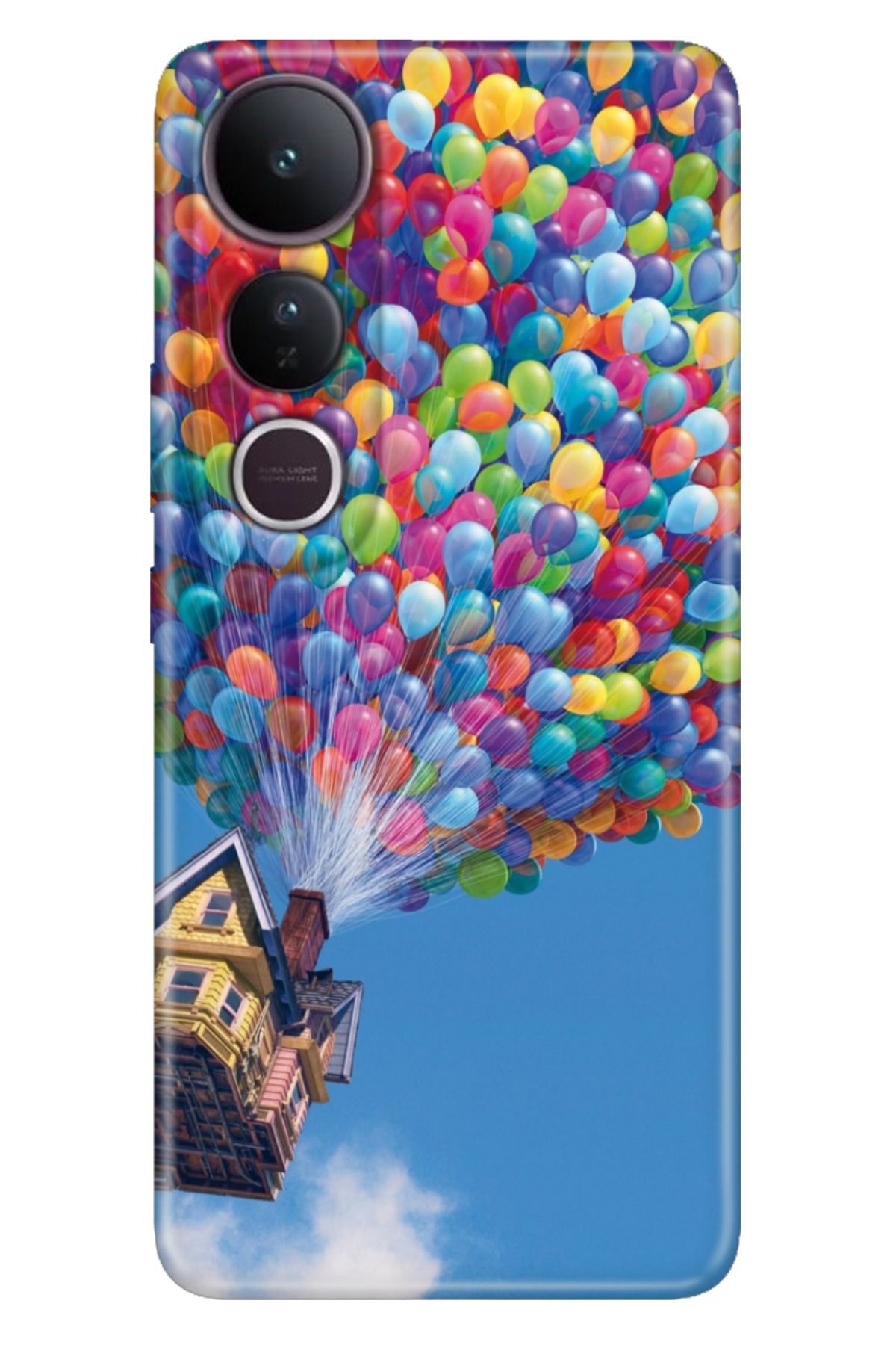 ADACASE Vivo V50 Lite 5G Kılıf Renkli Silikon Baskılı TPU Balonlu Ev