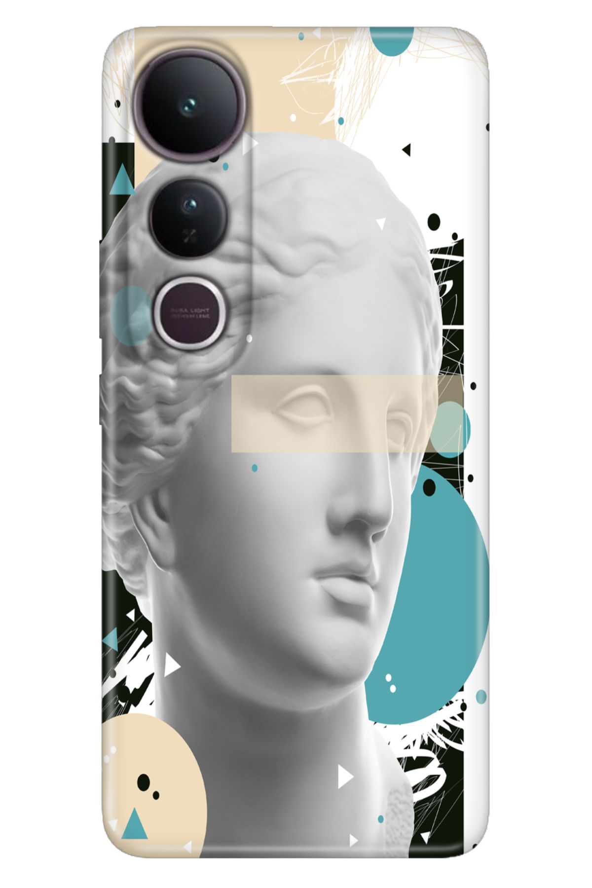 ADACASE Vivo V50 Lite 5G Kılıf Dekoratif Silikon Baskılı Kapak Venus Pop Art