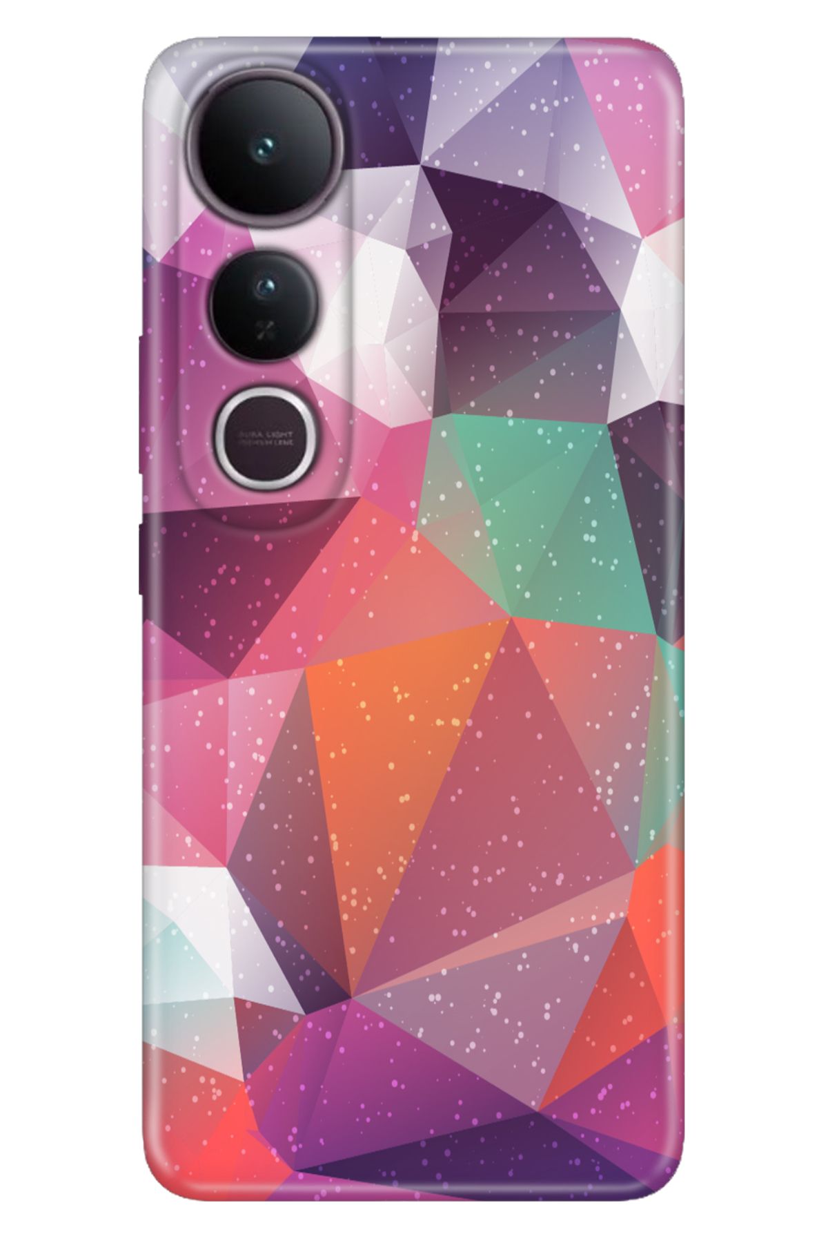 ADACASE Vivo V50 Lite 5G Kılıf Renkli Silikon Baskılı TPU Abstract