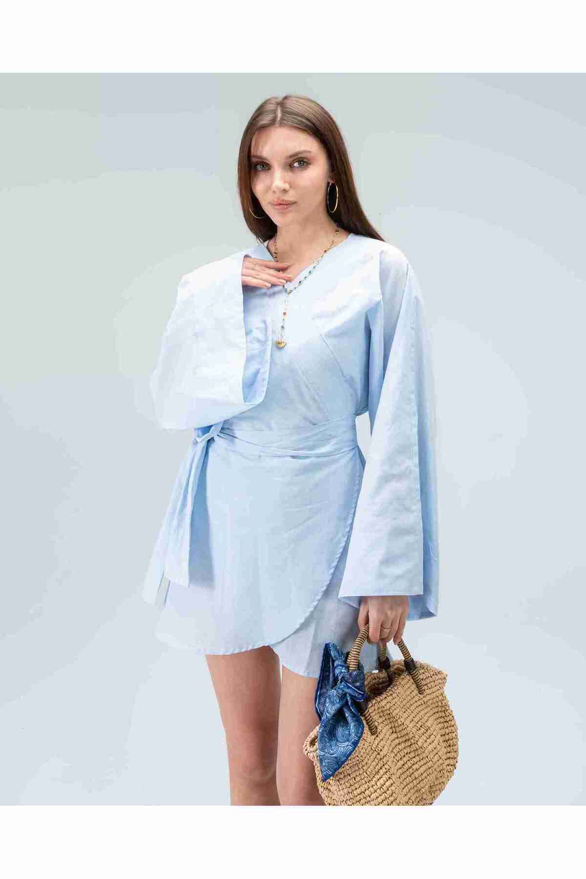 Tt Line Kadın Pamuk Keten Flow Kimono