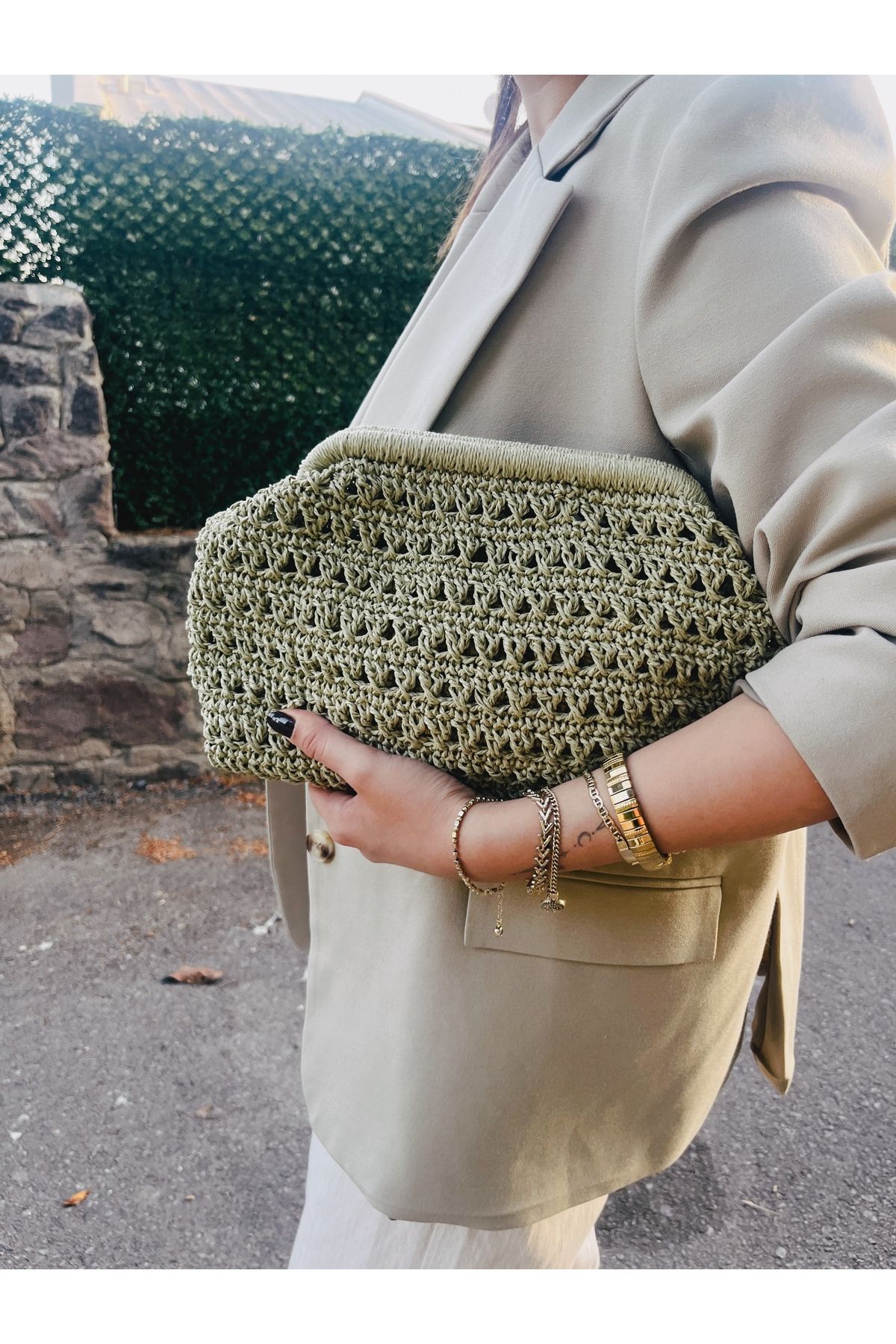 NP MNG CLUTCH ÇANTA - Hasır çanta - Kağıt çanta