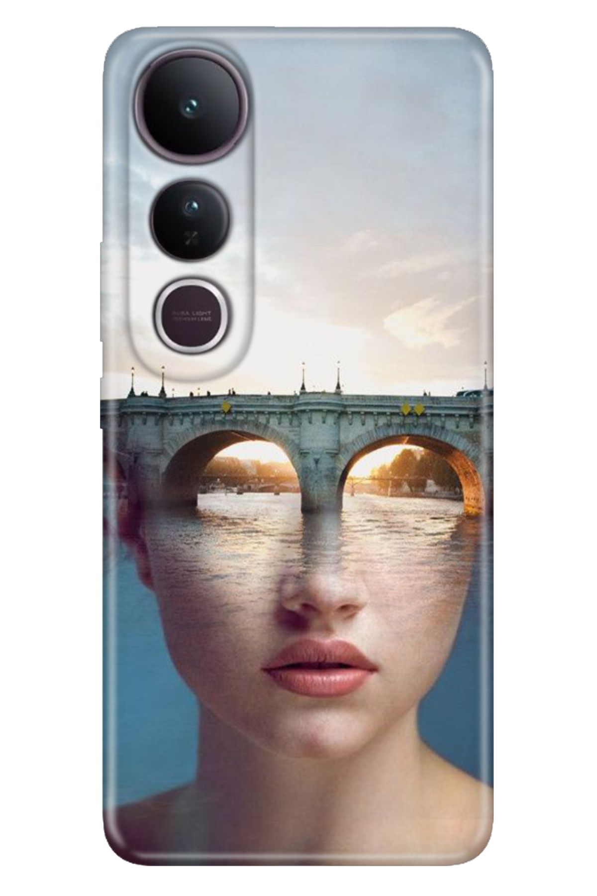 ADACASE Vivo V50 Lite 5G Kılıf Dekoratif Silikon Baskılı Kapak Sanatsal