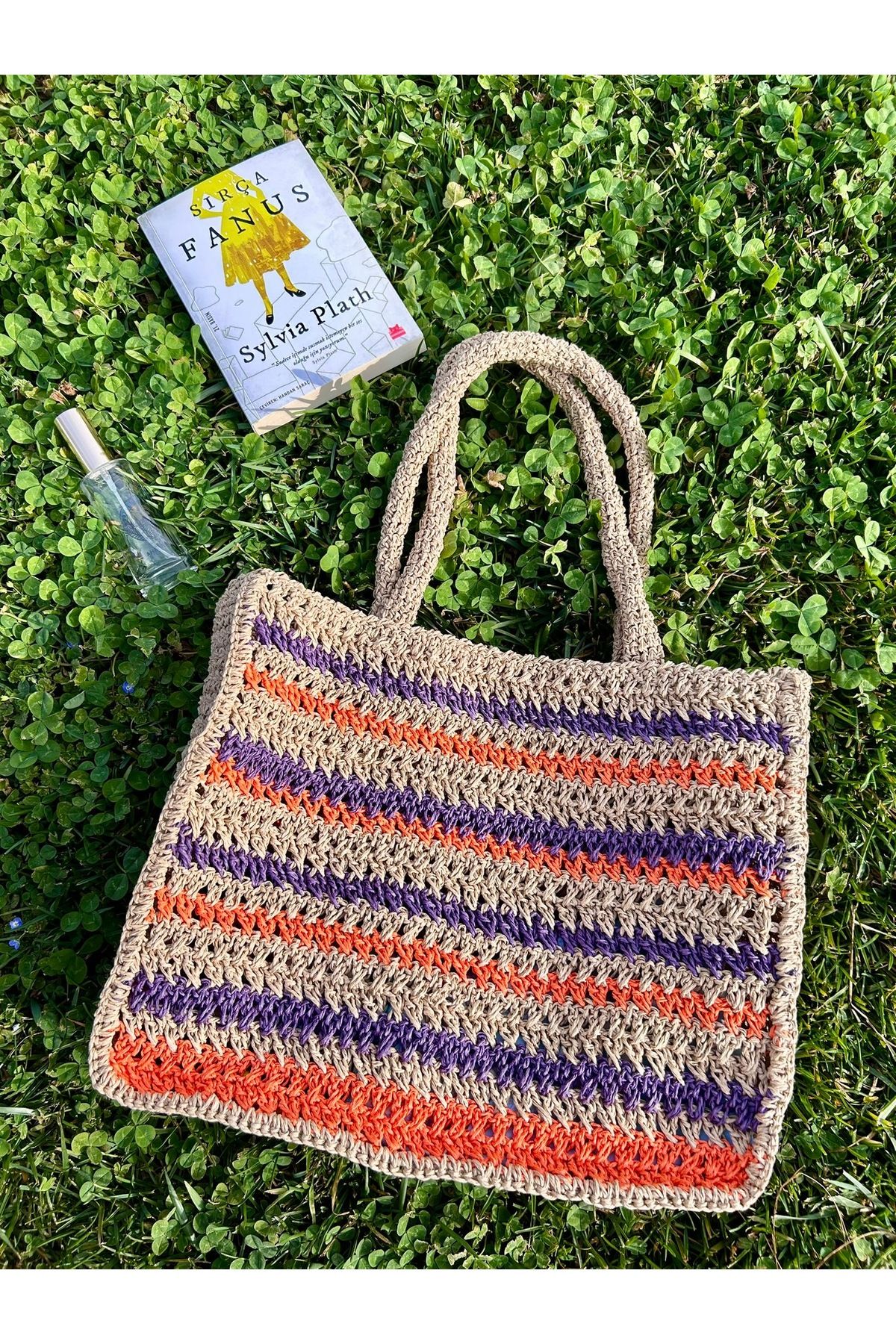 Mayda accessorises Renkli Hasır Çanta