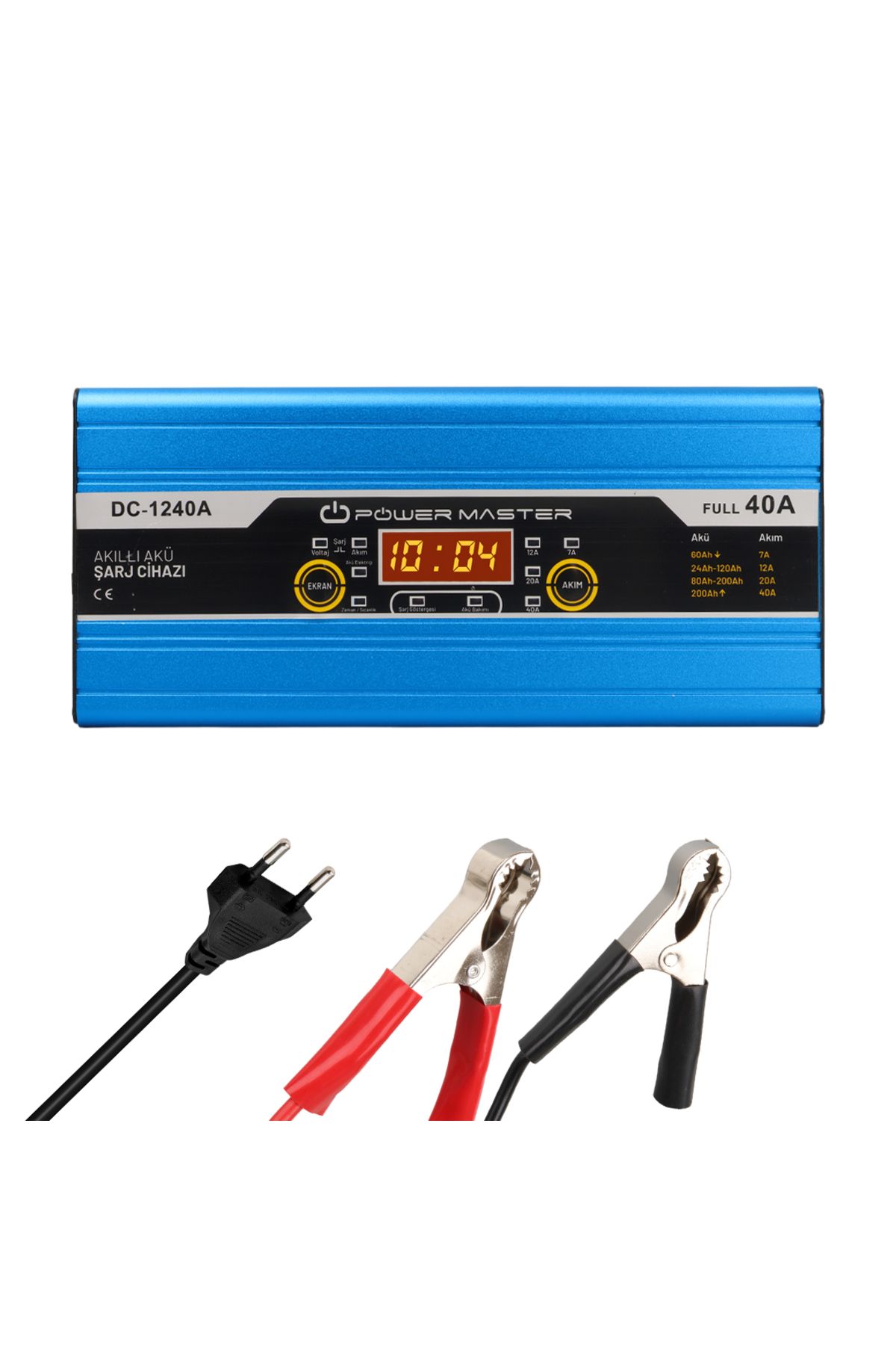 Findit 12 VOLT MAX 40 AMPER DİGİTAL EKRANLI AKILLI AKÜ ŞARJ CİHAZI-Findit