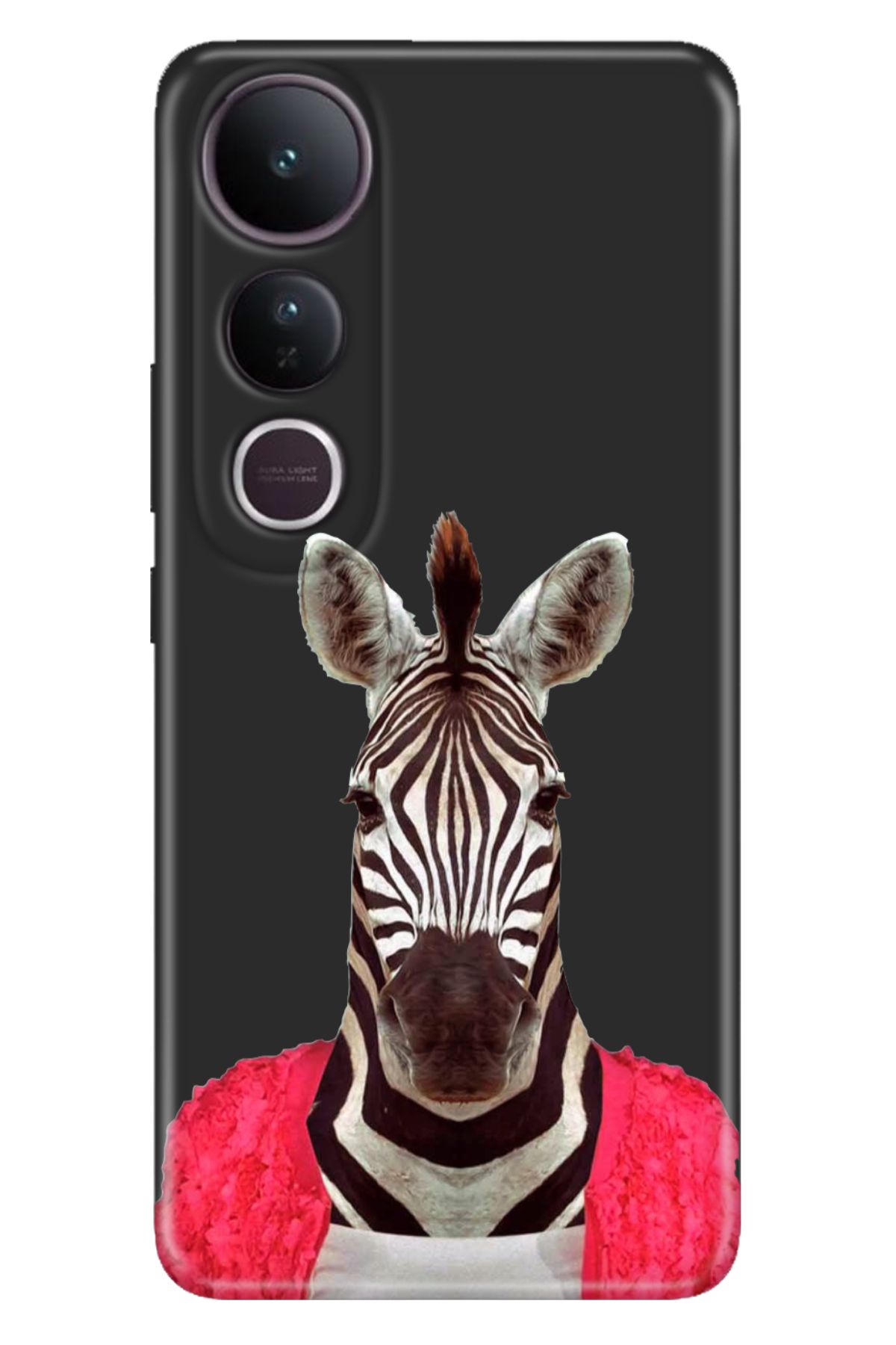 ADACASE Vivo V50 Lite 5G Kılıf Dekoratif Silikon Baskılı Kapak Şirin Zebra