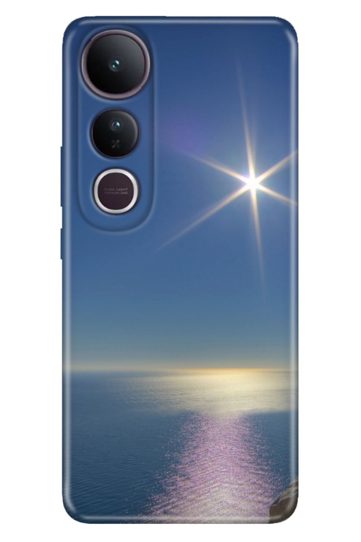 ADACASE Vivo V50 Lite 5G Kılıf Renkli Silikon Baskılı TPU Sakin Deniz