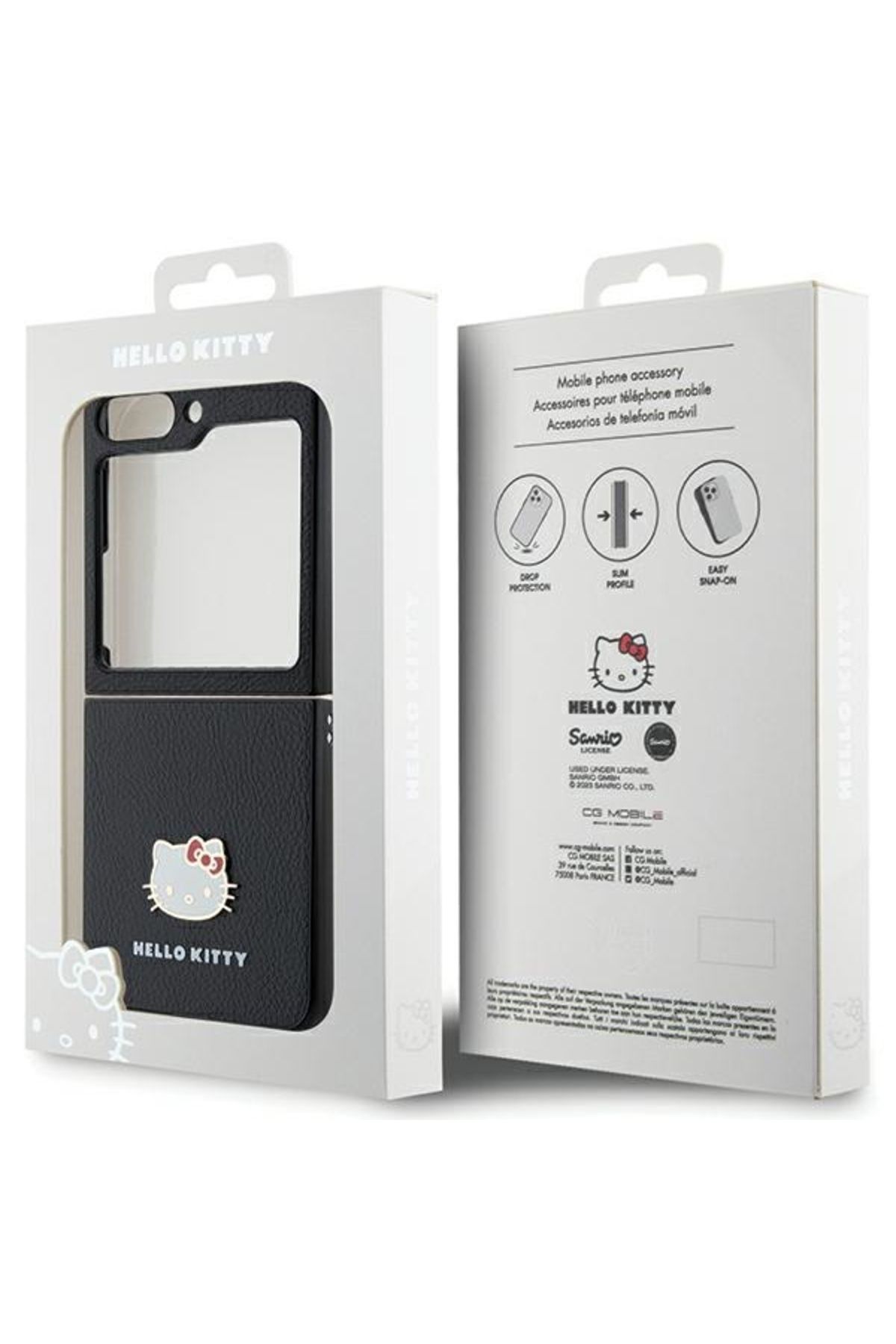 Hello Kitty-Carcasă pentru Samsung Galaxy Z Flip5, Hardcase IML, Hello Kitty - Negru 7