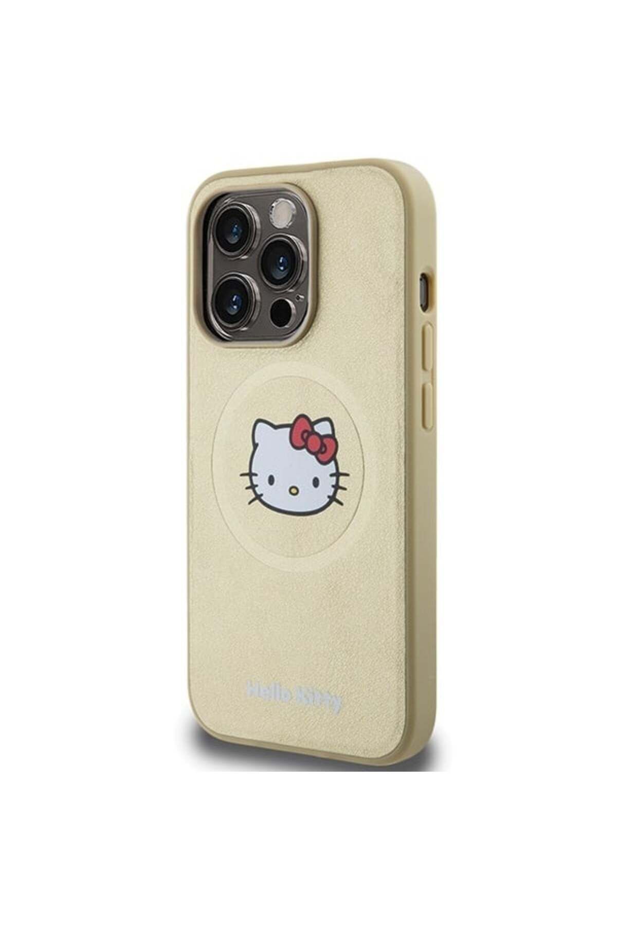 Hello Kitty-Case for iPhone 13 Pro Max, Hardcase Leather Kitty Head MagSafe, Hello Kitty - Bej 6