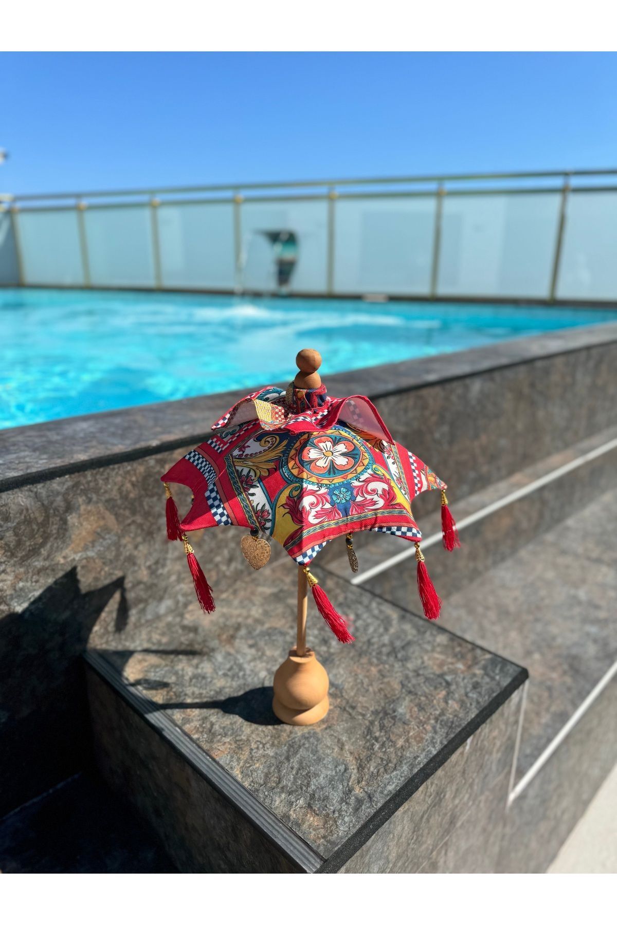 teknotrust BALİ ŞEMSİYESİ - DOLCE MODEL KIRMIZI