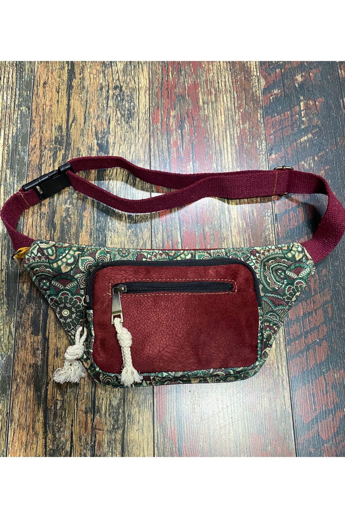 Street Bag Etnik Otantik Bohem Günlük Seyahat Bel Çantası Çok Cepli Suya Dayanıklı