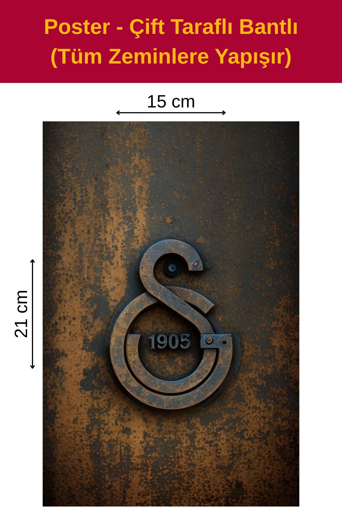 Welly Jones Metalik GS, Çift Taraflı Bantlı, Tüm Zeminlere Yapışır, (15 x 21 cm)