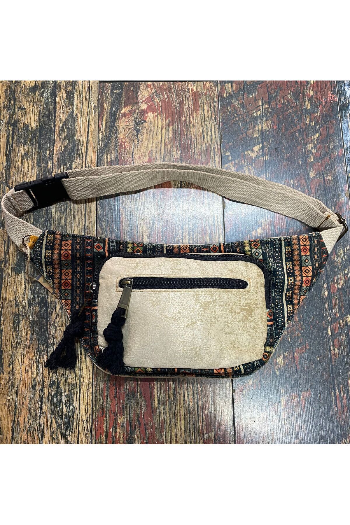 Street Bag Etnik Otantik Bohem Günlük Seyahat Bel Çantası Çok Cepli Suya Dayanıklı
