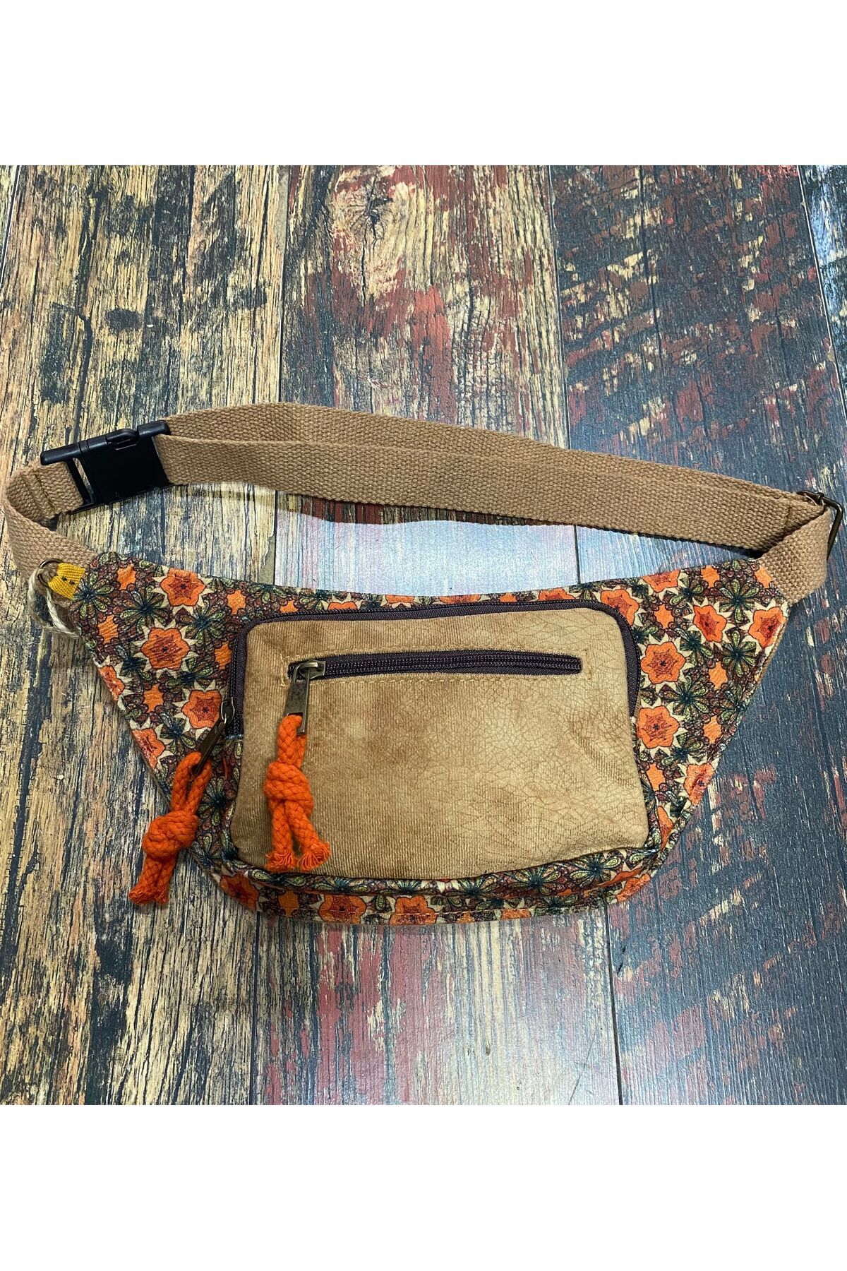 Street Bag Etnik Otantik Bohem Günlük Seyahat Bel Çantası Çok Cepli Suya Dayanıklı