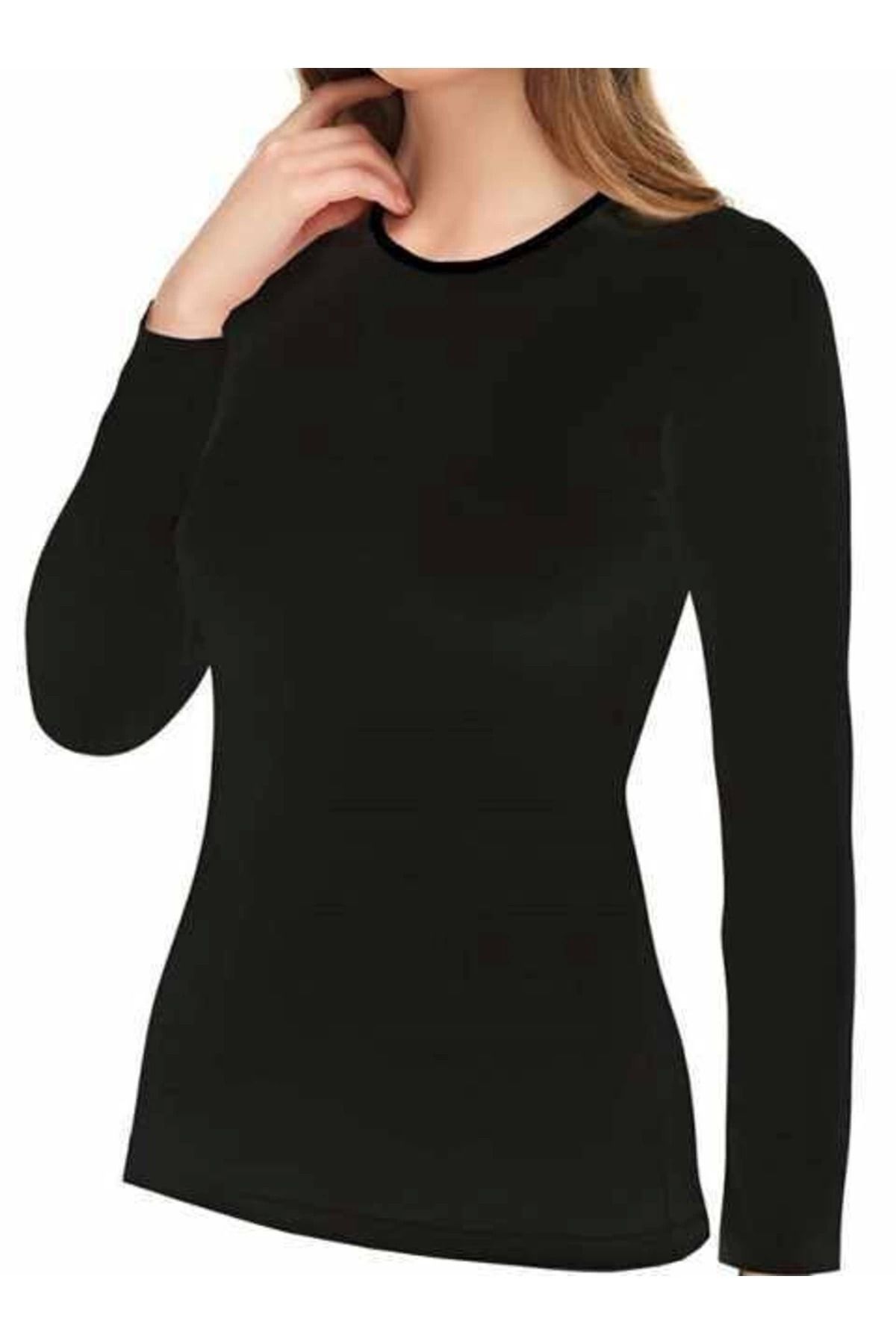Moda Şahsenem 1273 Sıfır Yaka Uzun Kollu Badi Atlet