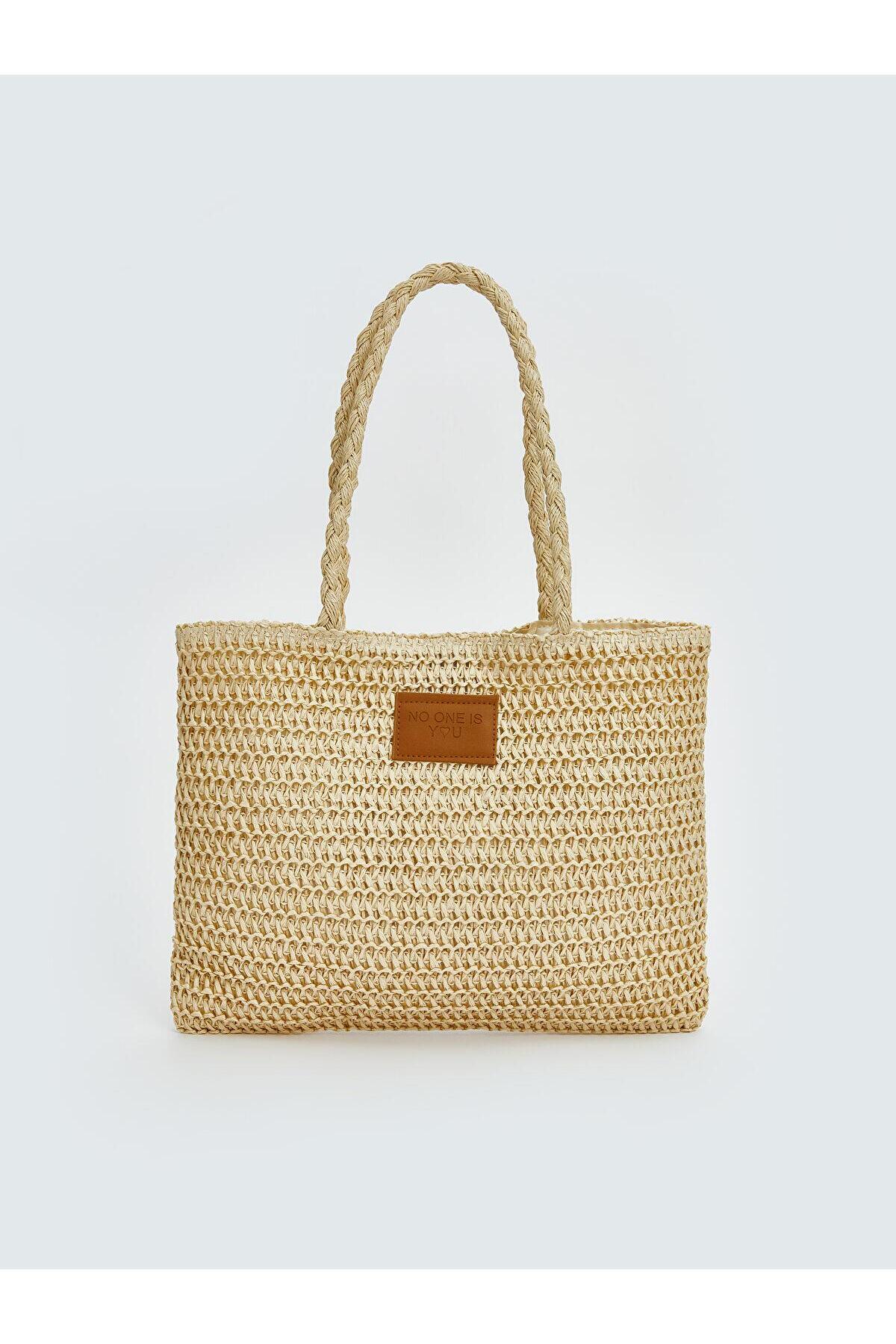 LC Waikiki Lcw Accessories Girl's Straw Shoulder Bag (S5)- Trendyol
