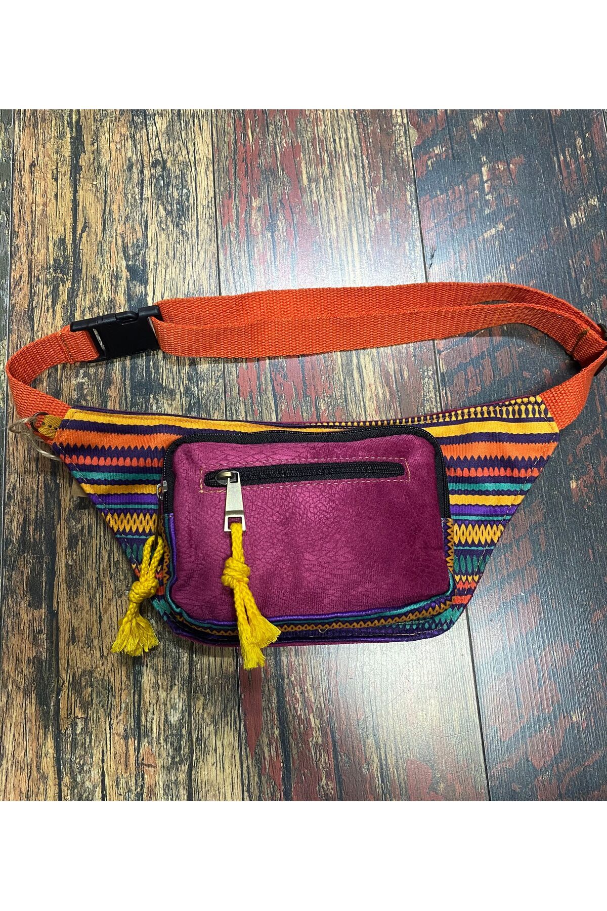 Street Bag Etnik Otantik Bohem Günlük Seyahat Bel Çantası Çok Cepli Suya Dayanıklı