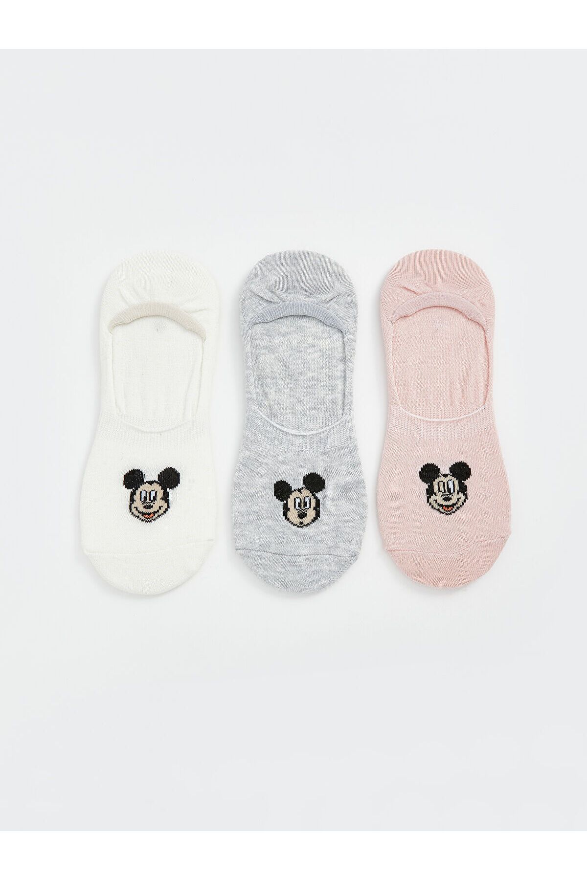 LC Waikiki Mickey Mouse Baskılı Kadın Babet Çorap 3'lü