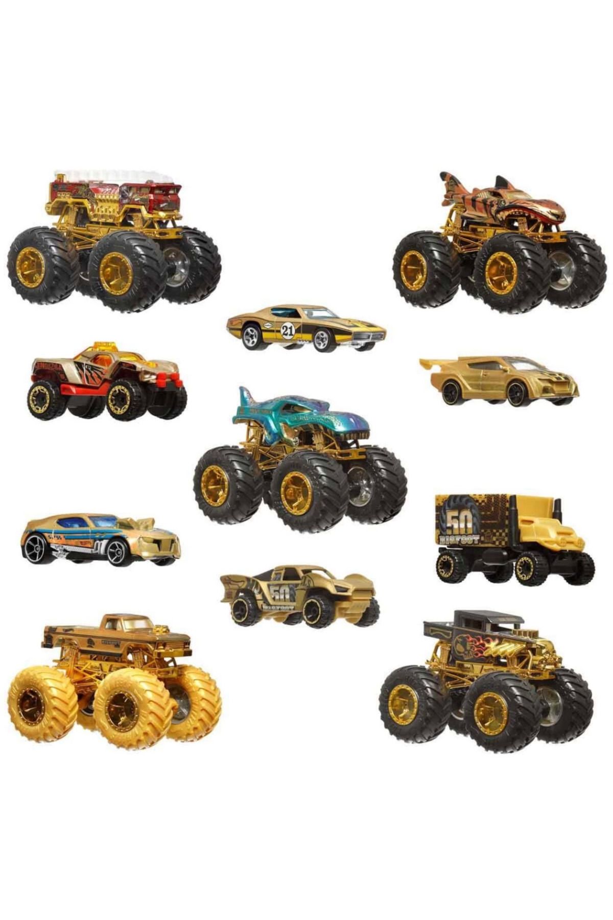NessiWorld 1:64 Hot Wheels Monster Trucks Bigfoot Trophy Şampiyonları Araba ve Kamyonlar
