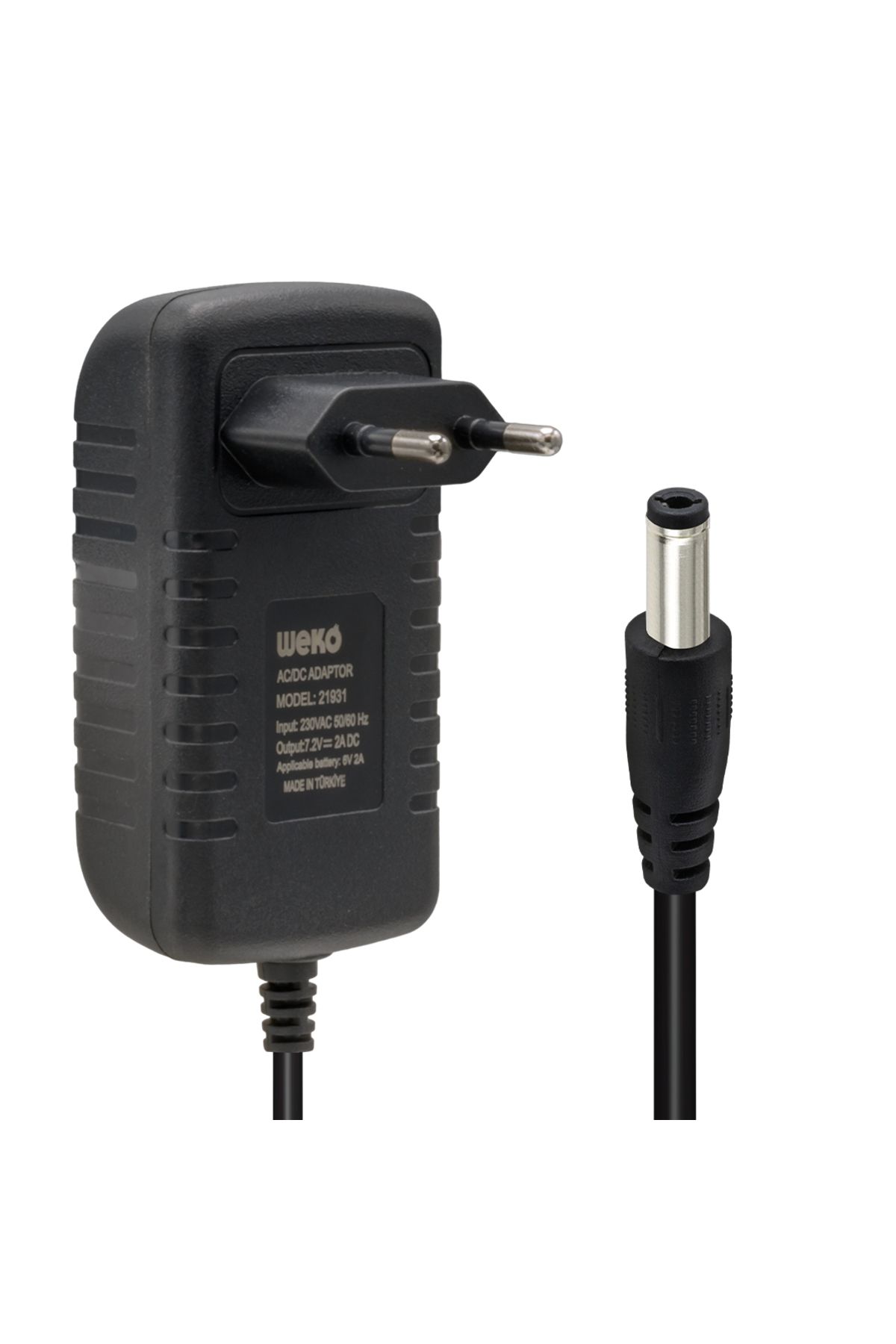 Findit 7.2 VOLT - 2 AMPER 5.5*2.5 UÇLU LEDLİ YERLİ ÜRETİM AKÜ ŞARJ CİHAZI (OUT:6V-2A)-Findit