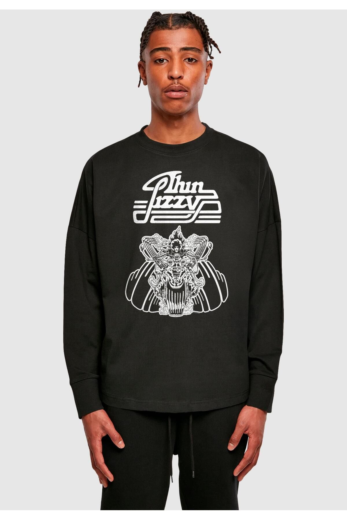 Merchcode-Herren Thin Lizzy - Rocker Solid Oversize Longsleeve 3