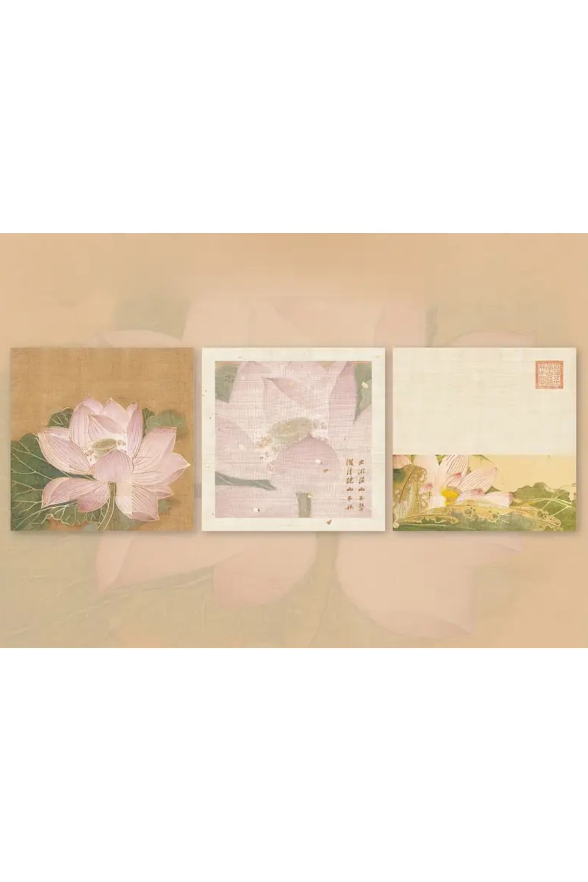 MAHLA Tasarım Şık 9x11cm Not Kağıdı (5 ADET LOTUS)