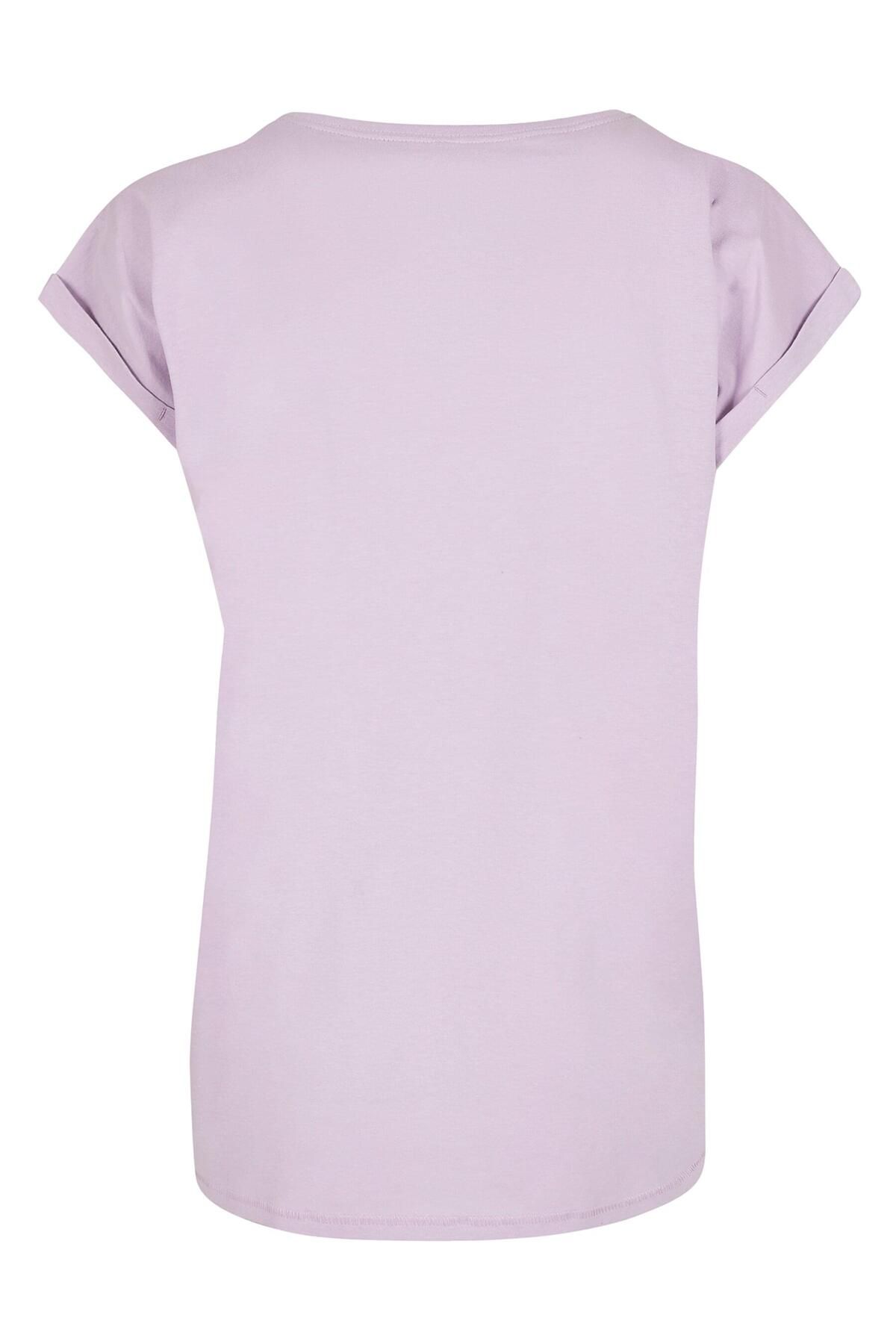 Merchcode-Ladies Abstract Lines Extended Shoulder Tee 2