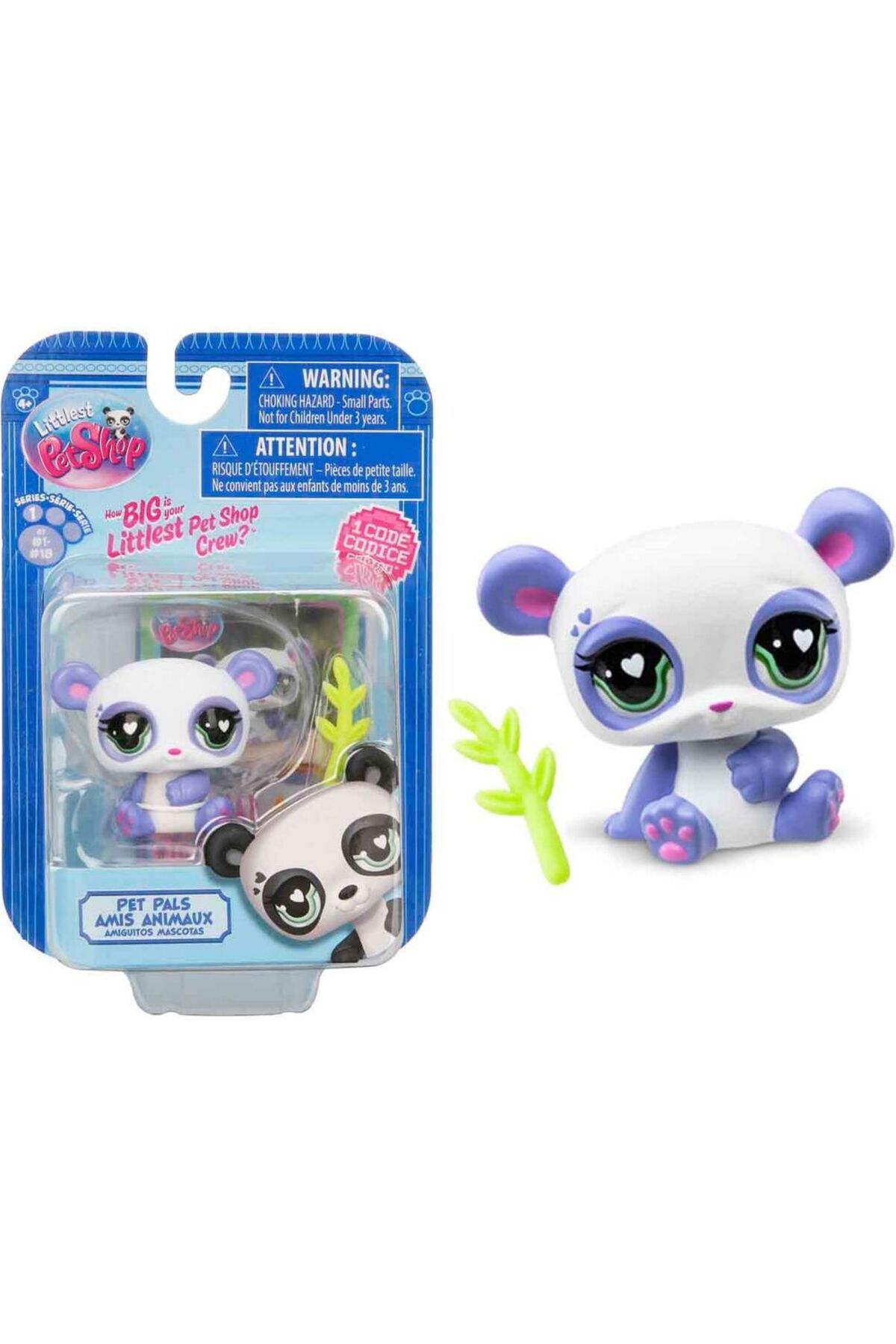 sfs elektrik Littlest Pet Shop Minişler 1’li Figür Seri 2 - Panda - 5 Cm Minişler