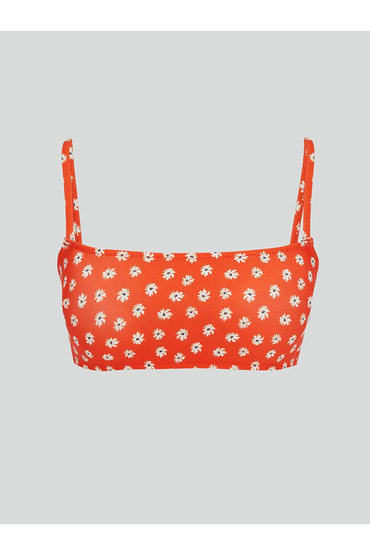 LC Waikiki Dolgulu Çiçek Desenli Kadın Bikini Üst