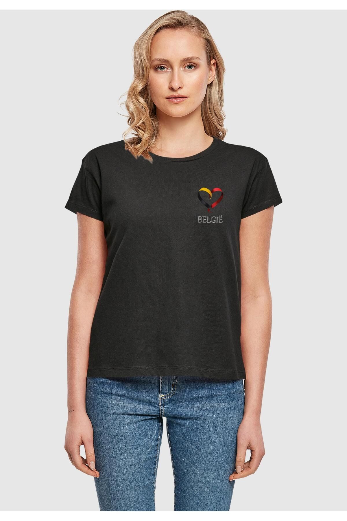 Merchcode-Damen Merchcode Fußball - Belgien T-shirt 3