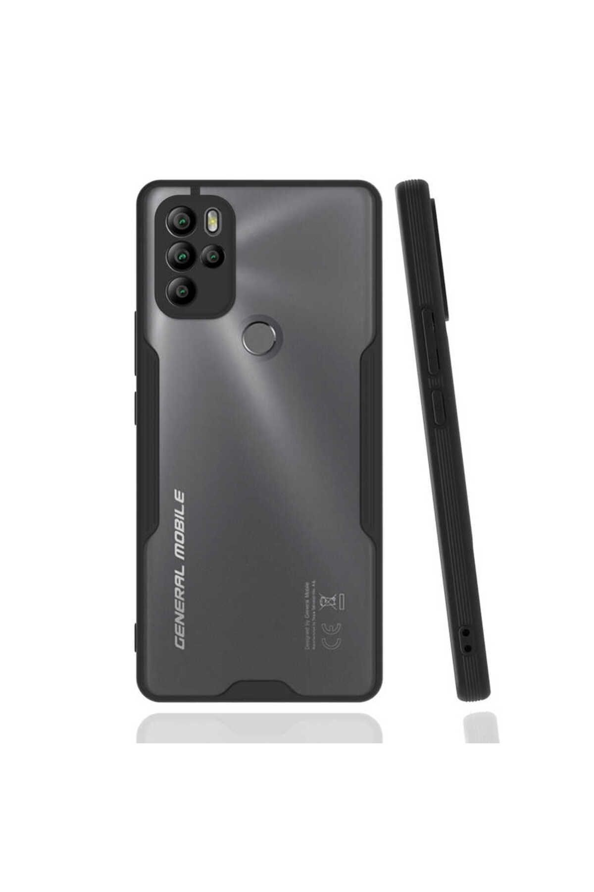 Ceponya General Mobile GM 21 Pro Kılıf Kamera Korumalı Arkası Şeffaf Silikon