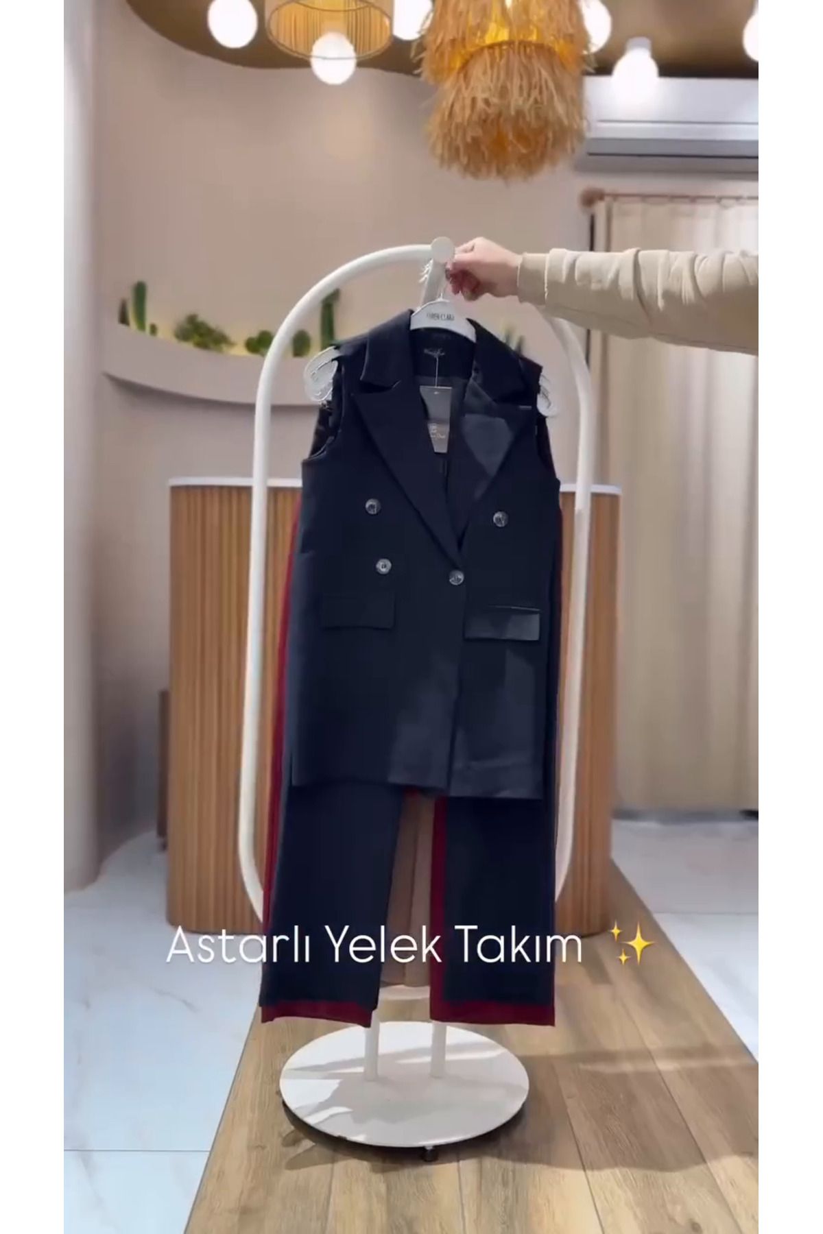Zeltusso Astarlı Telekli Pantolonlu Takım