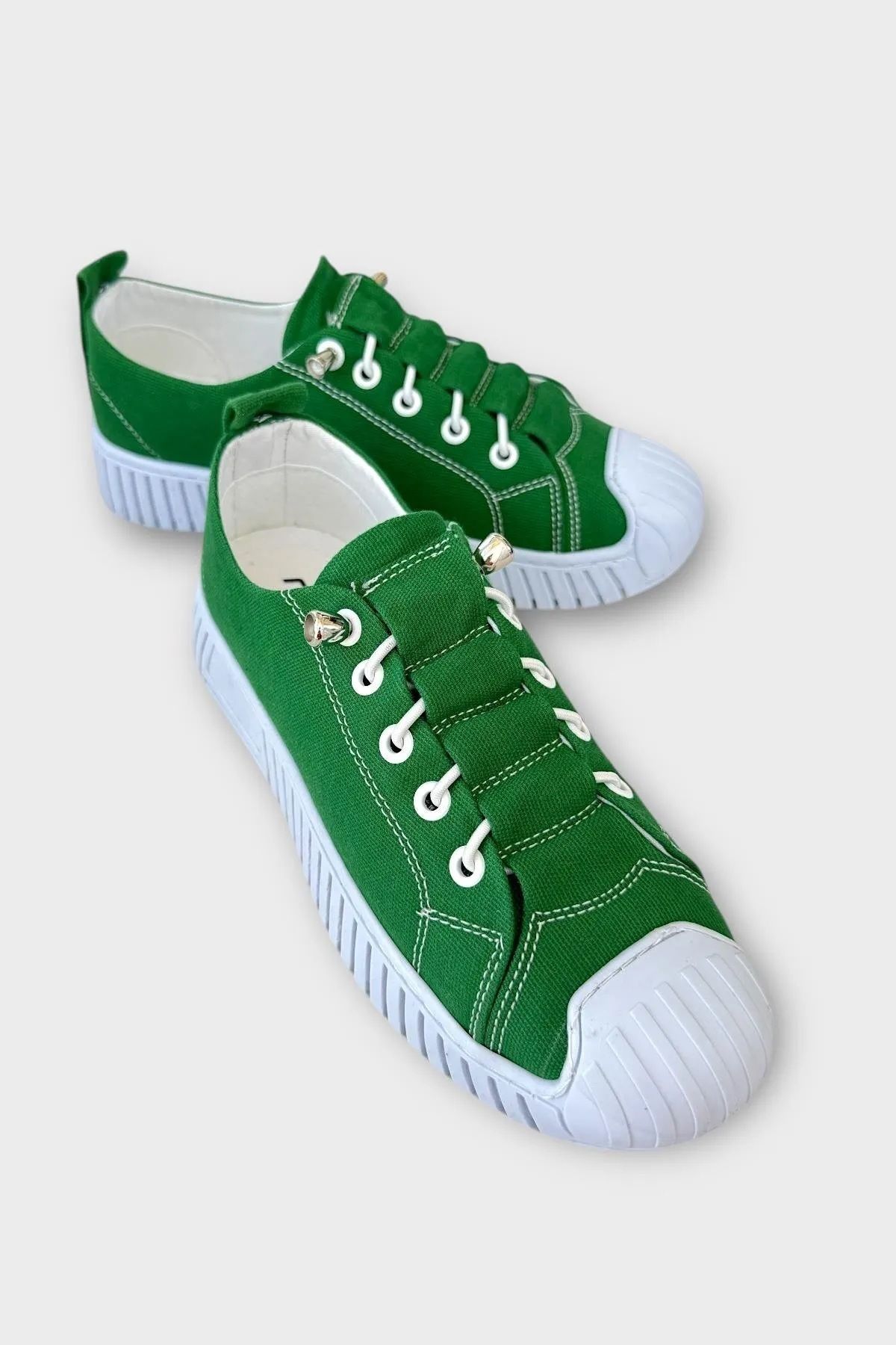 Afşin Ortopedik Lastik Bağcıklı Spor Keten Ayakkabı Şık Rahat Sneaker