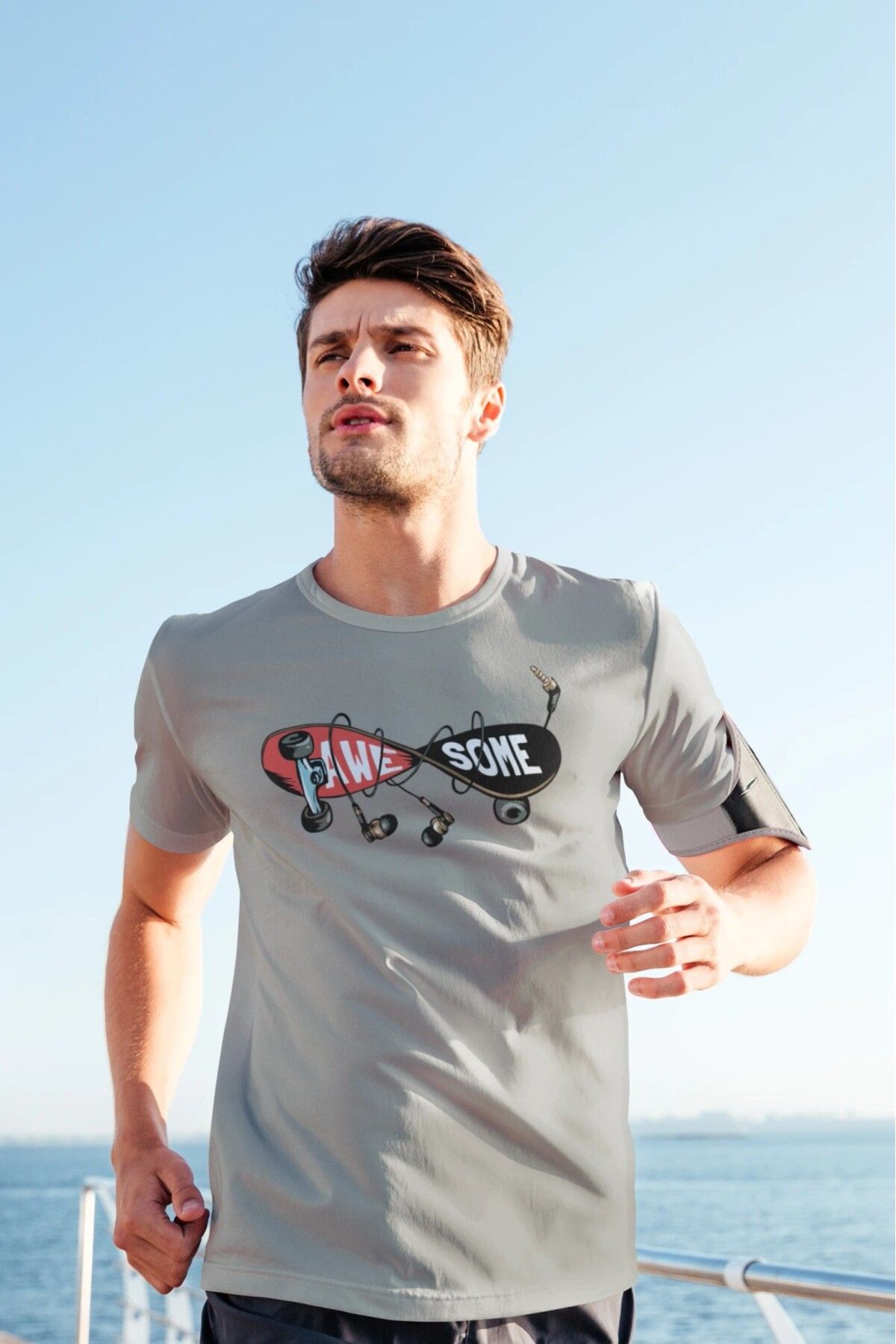 soul stop where freedom flows against the current Unisex T-shirt - AWESOME Skate & Müzik Tasarımı | Soul Stop Özgün Tasarımı