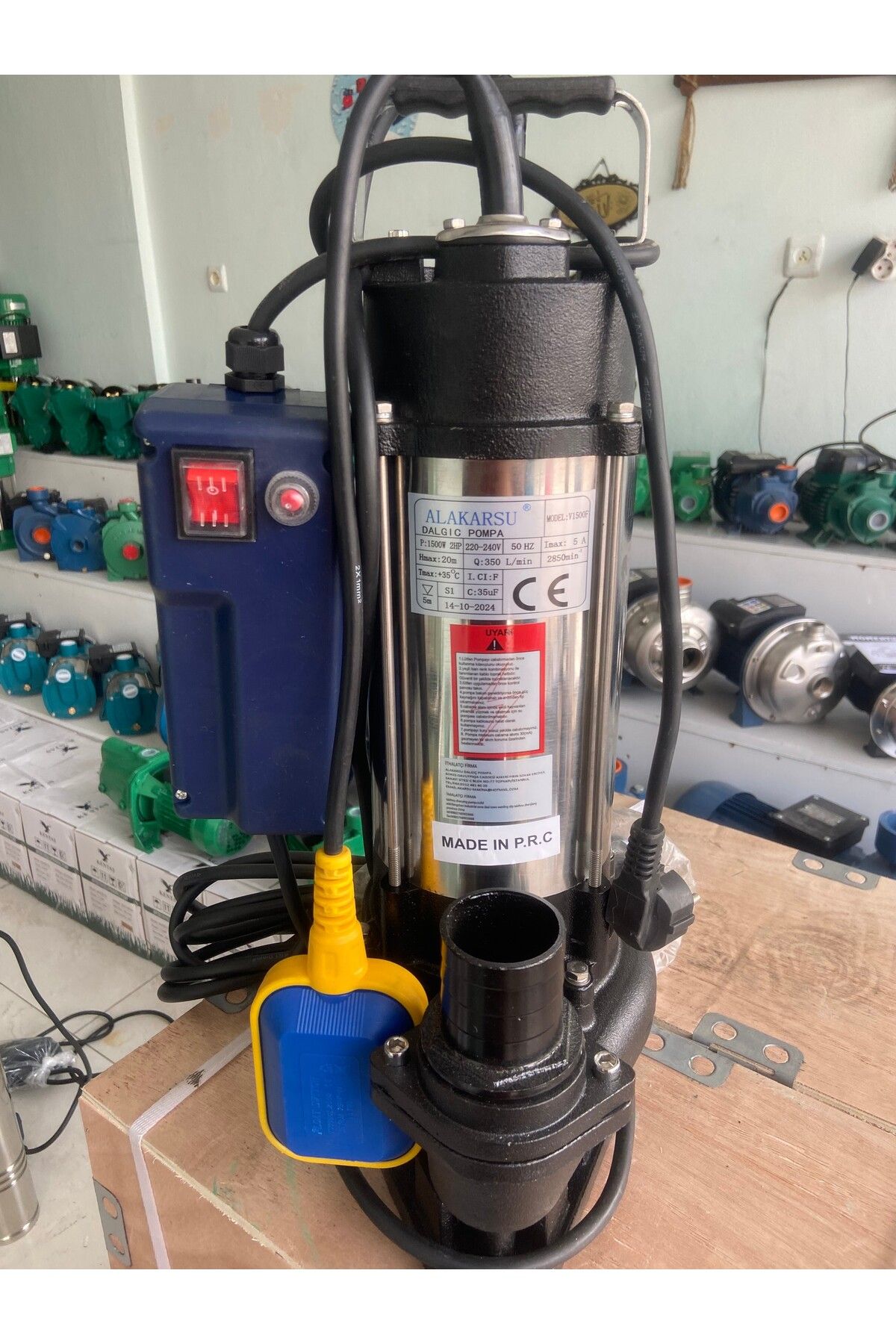 alakarsu V 1500 Atık Su Pompası Panolu Bıçaksız